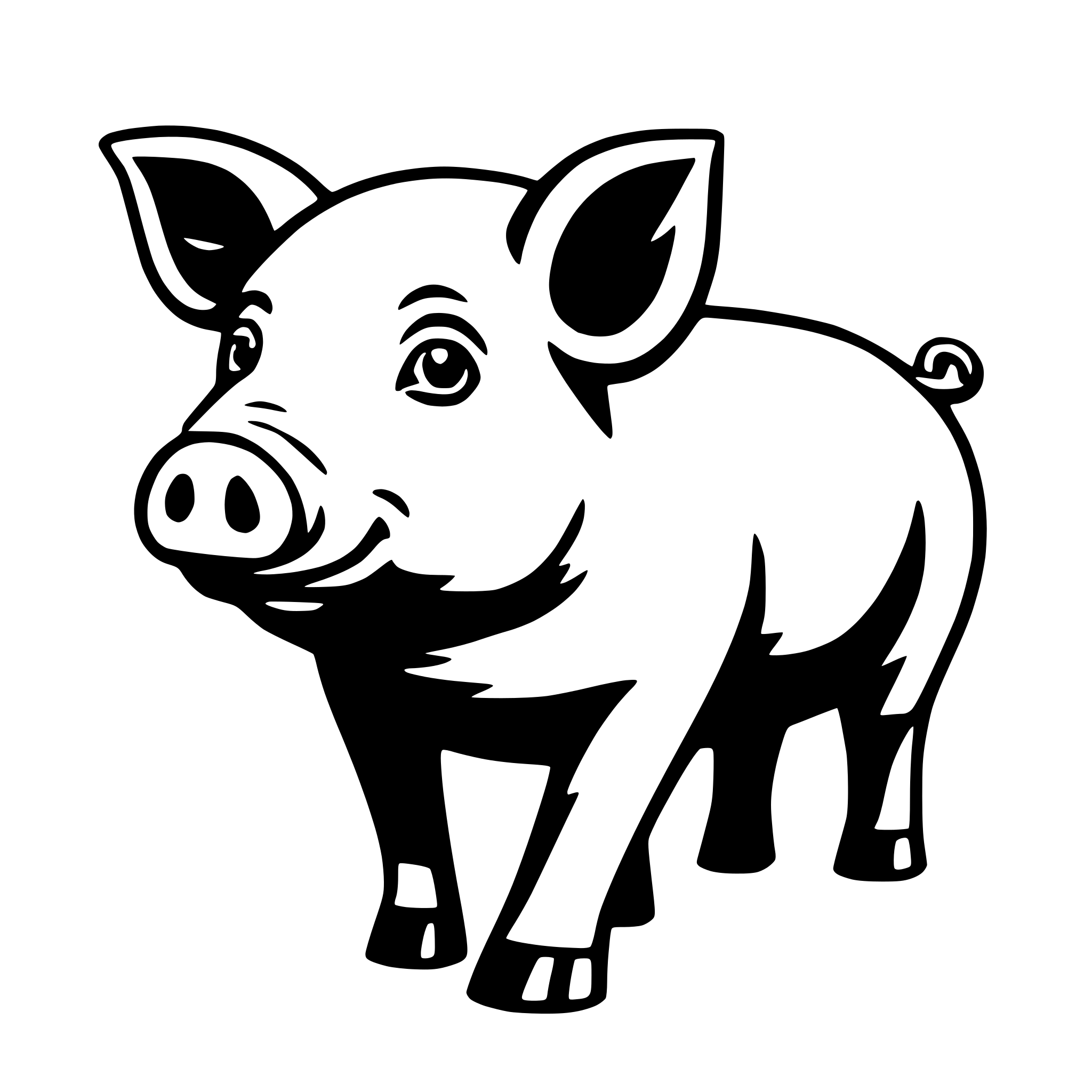 AI-generated SVG of a pig