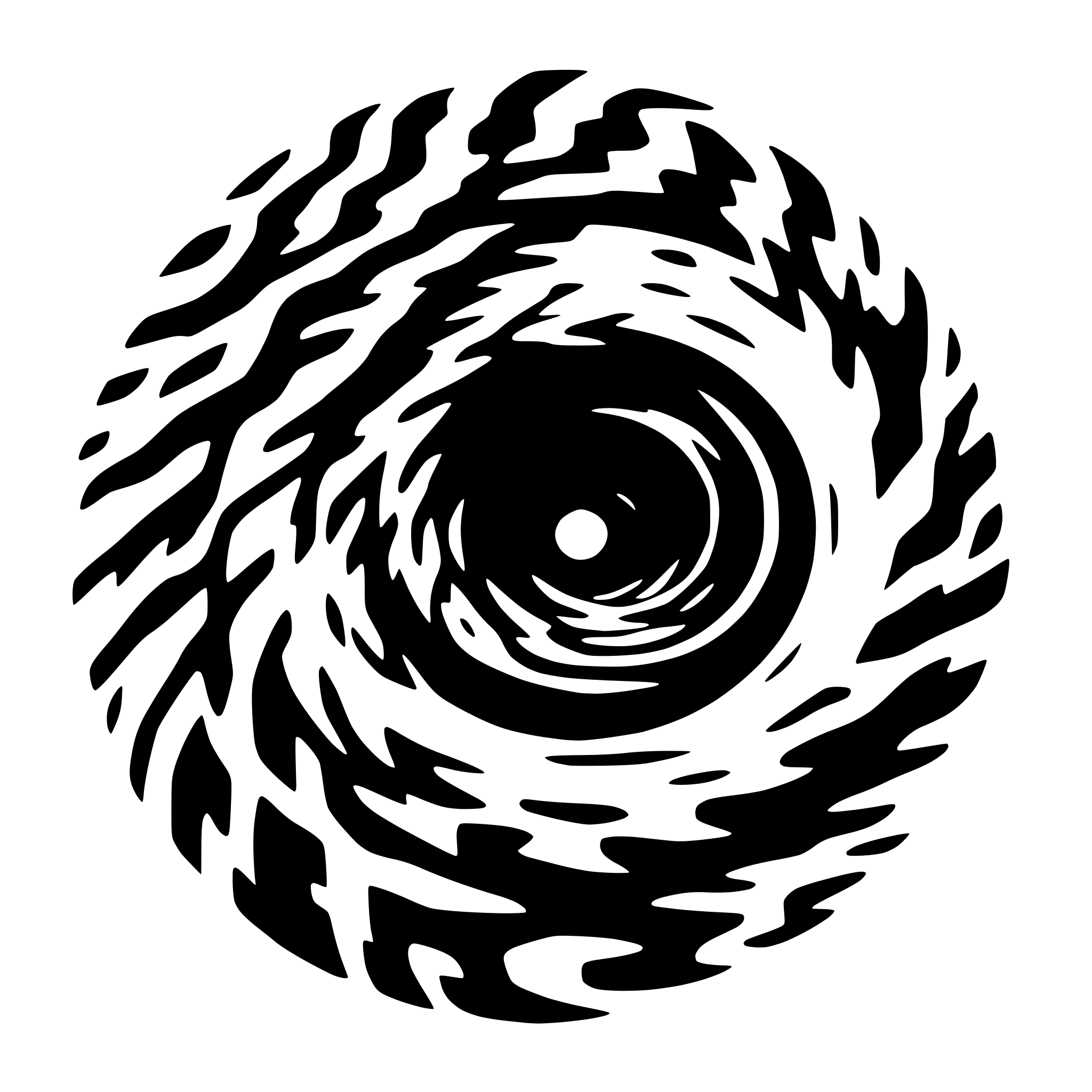 AI-generated SVG of a fluido Dynamical Systems vortex