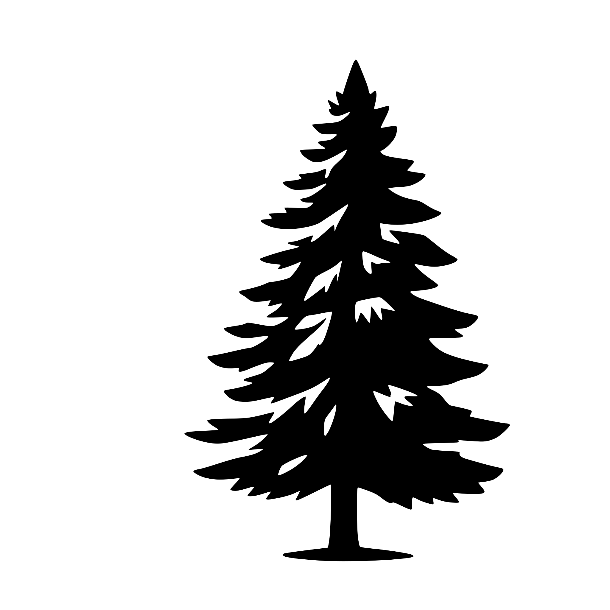 AI-generated SVG of a PINE TREE SIMPLE silhouette