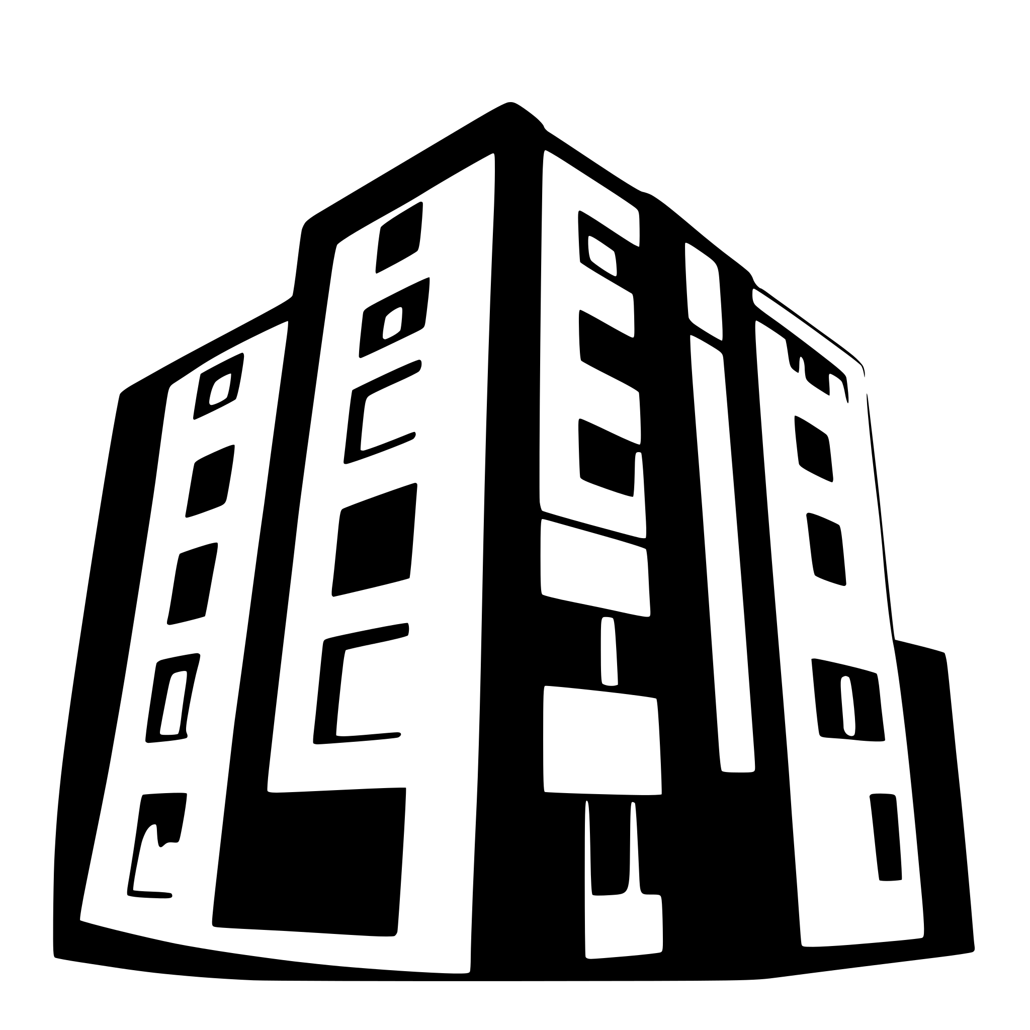 AI-generated SVG of a Simple rectangle representing a company building with 6 windows seen from the front.