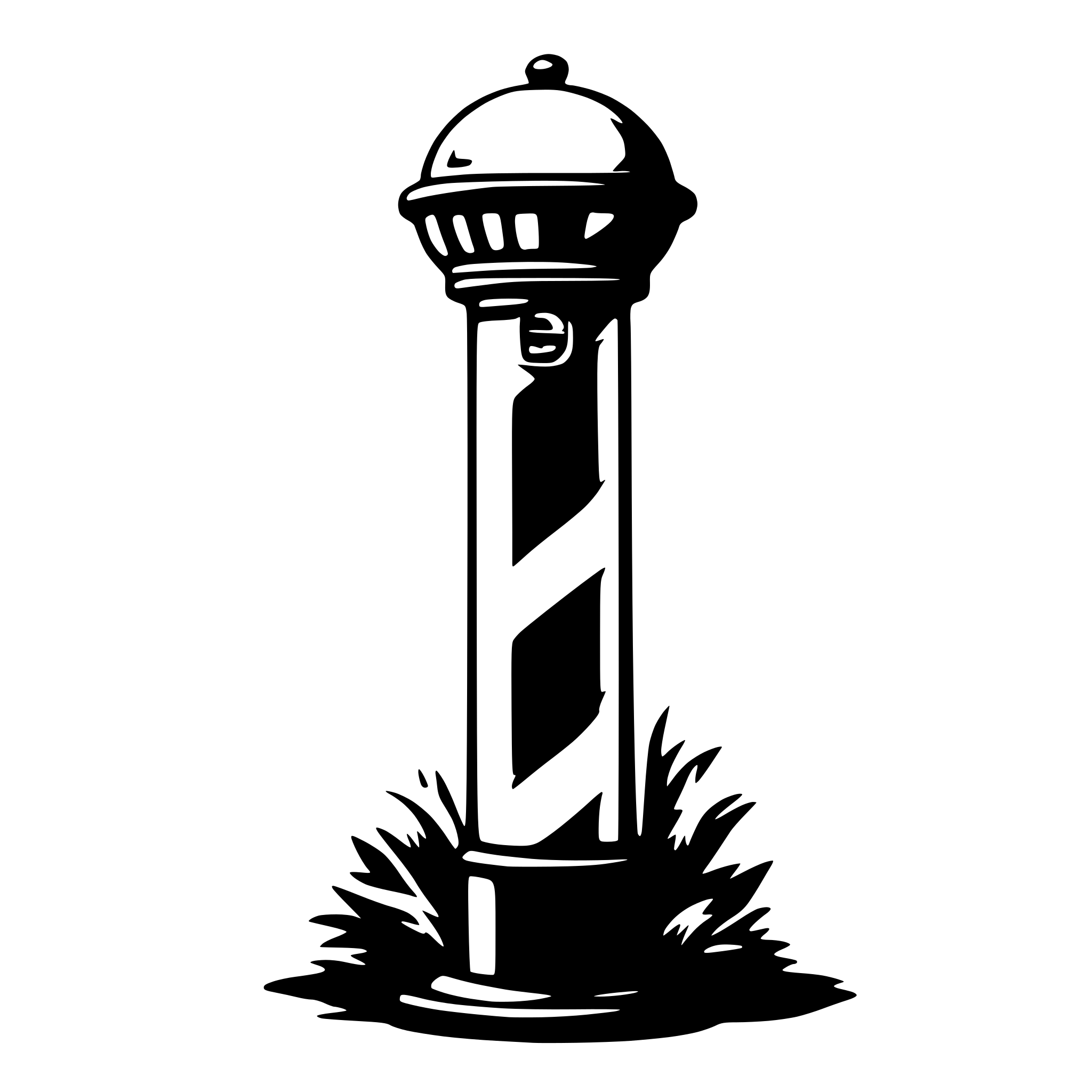 AI-generated SVG of a barber pole