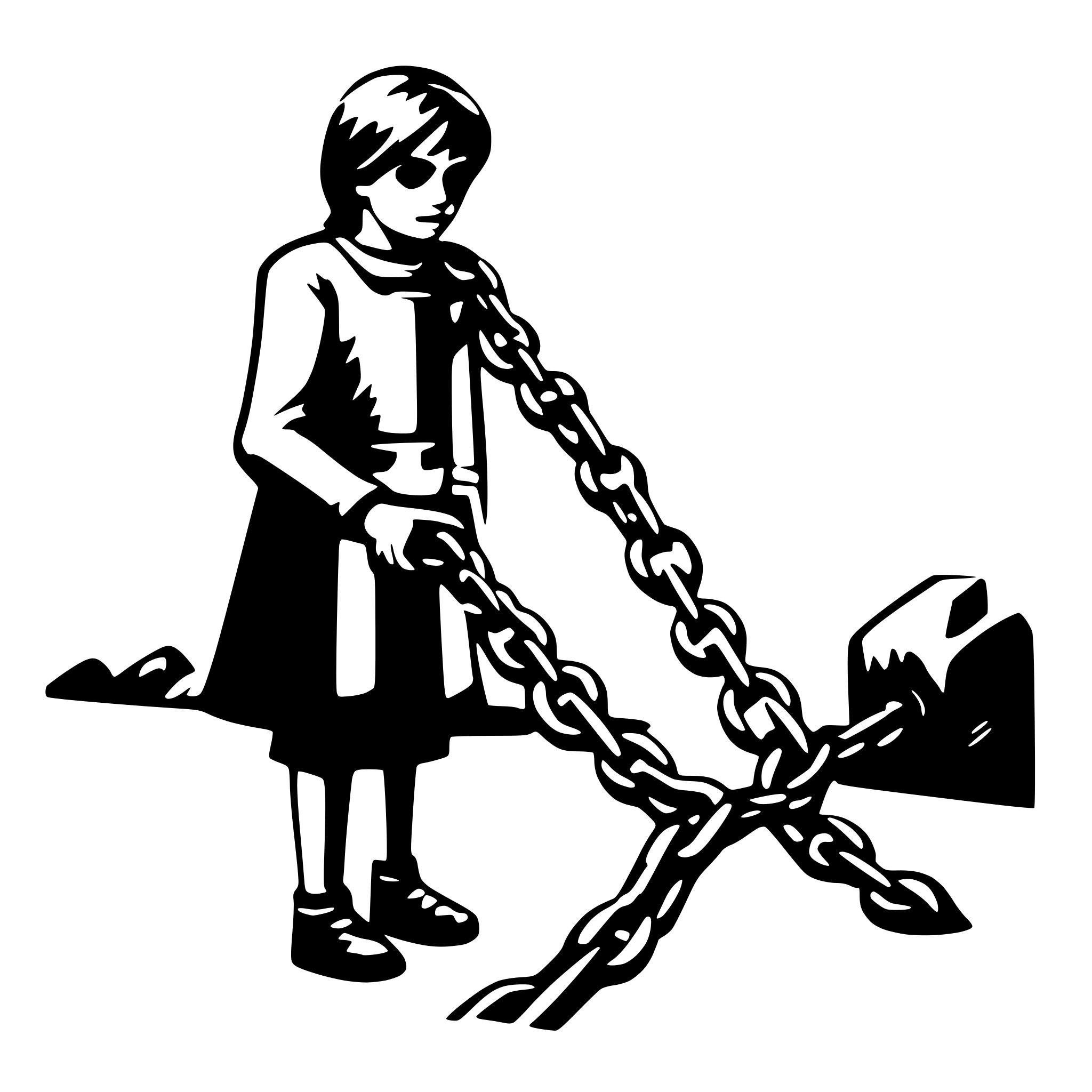 AI-generated SVG of 'breaking chains'