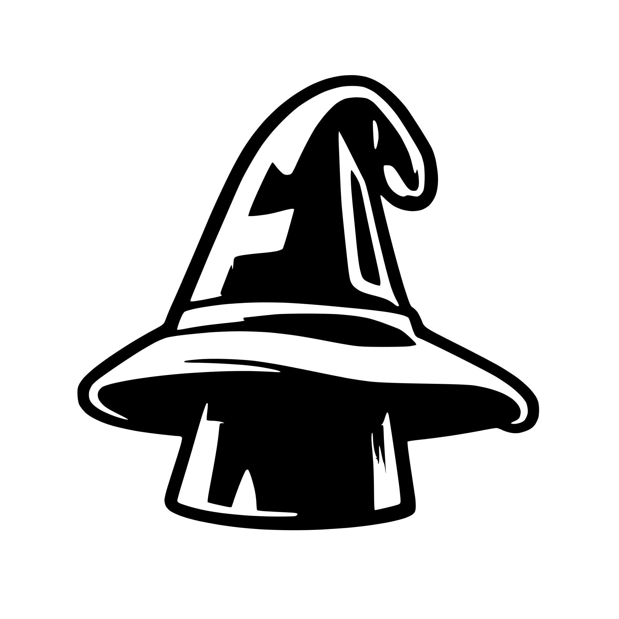 AI-generated SVG of 'A purple wizard hat'