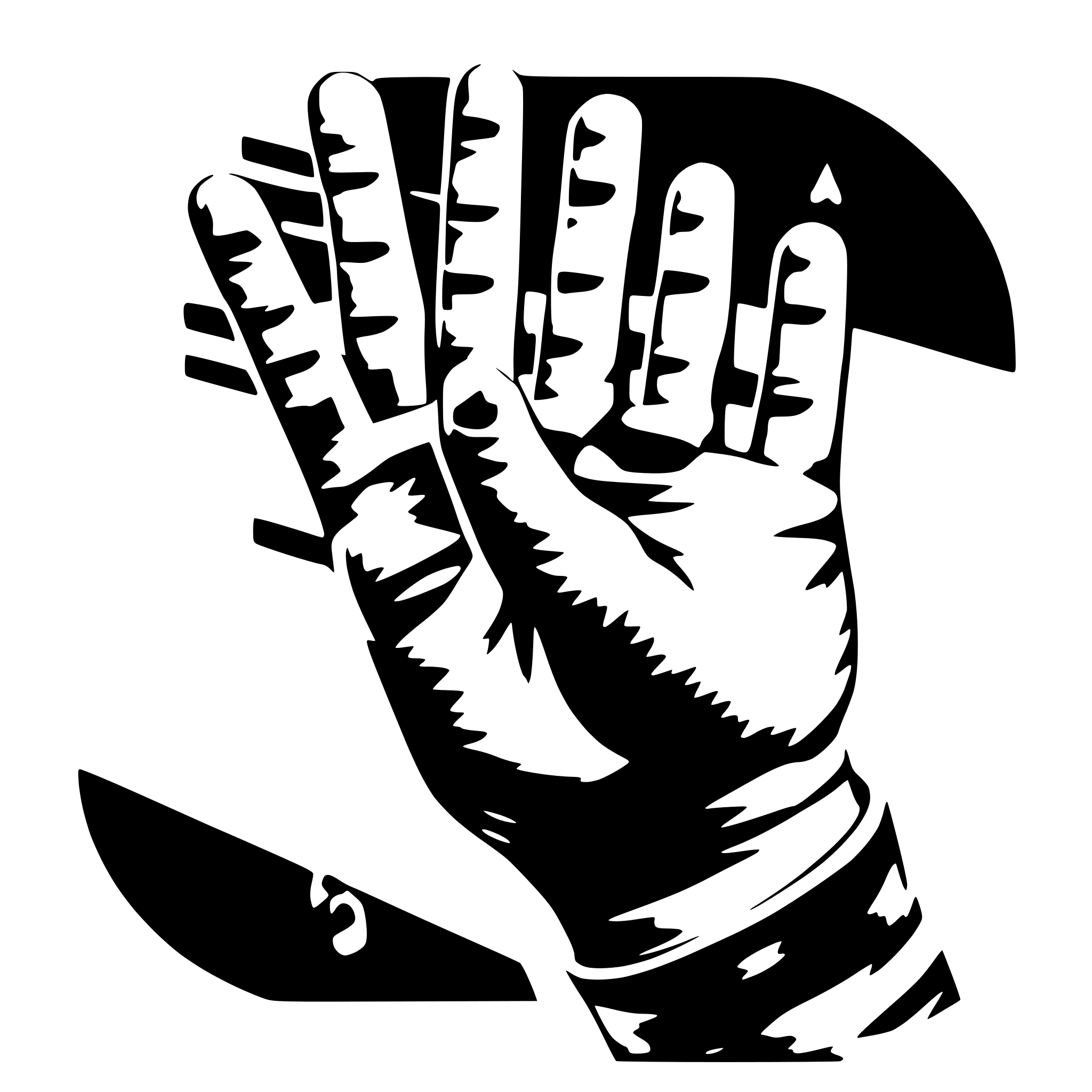 AI-generated SVG of 'a hand that generates music'