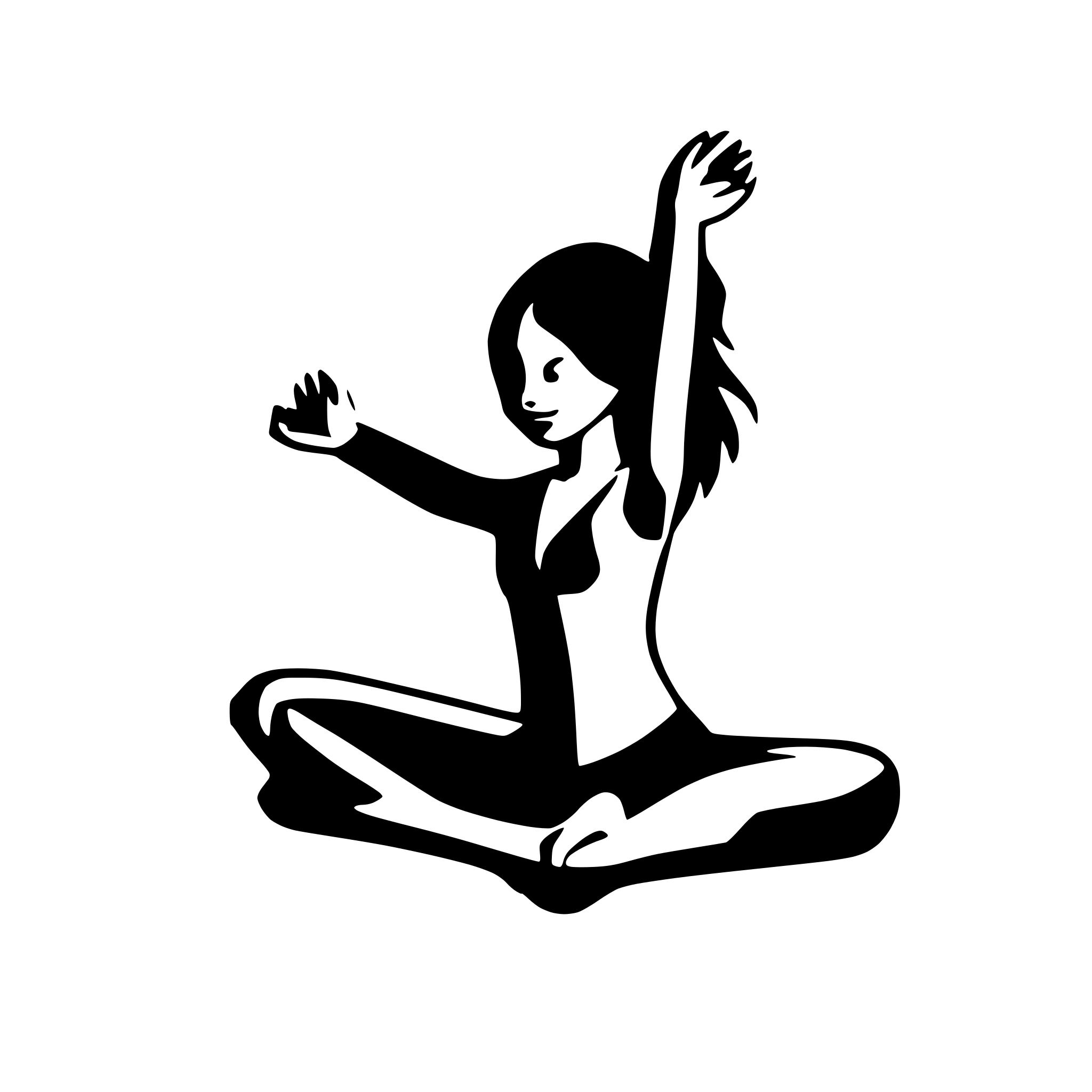 AI-generated SVG of a yoga pose