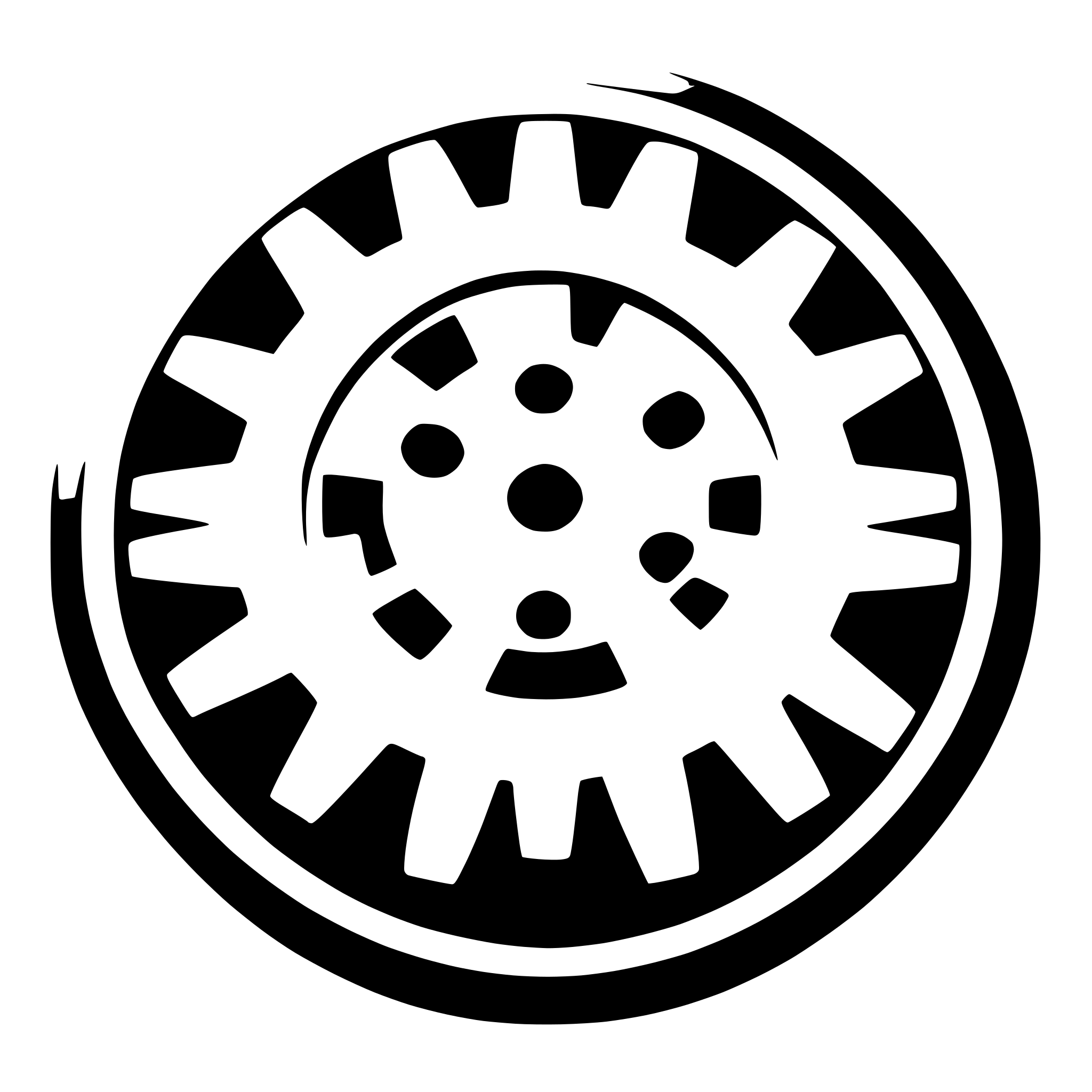 AI-generated SVG of a a simple outline of a gear icon
