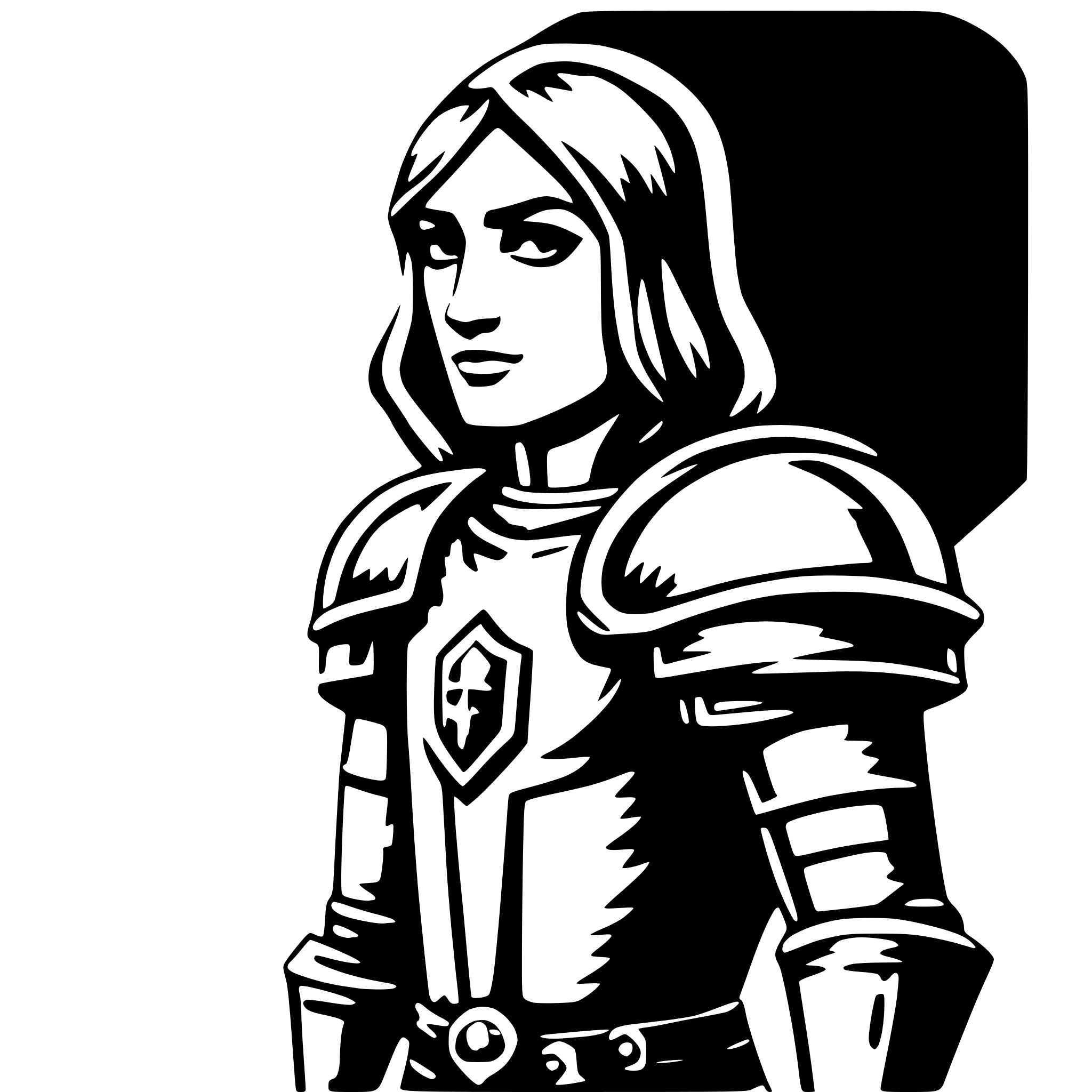 AI-generated SVG of a paladin