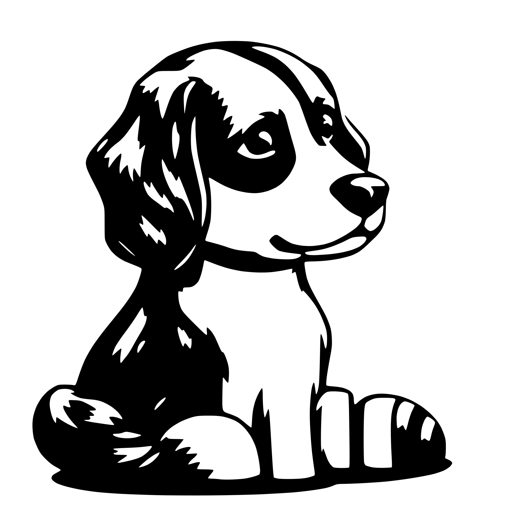 AI-generated SVG of a sad pet waves