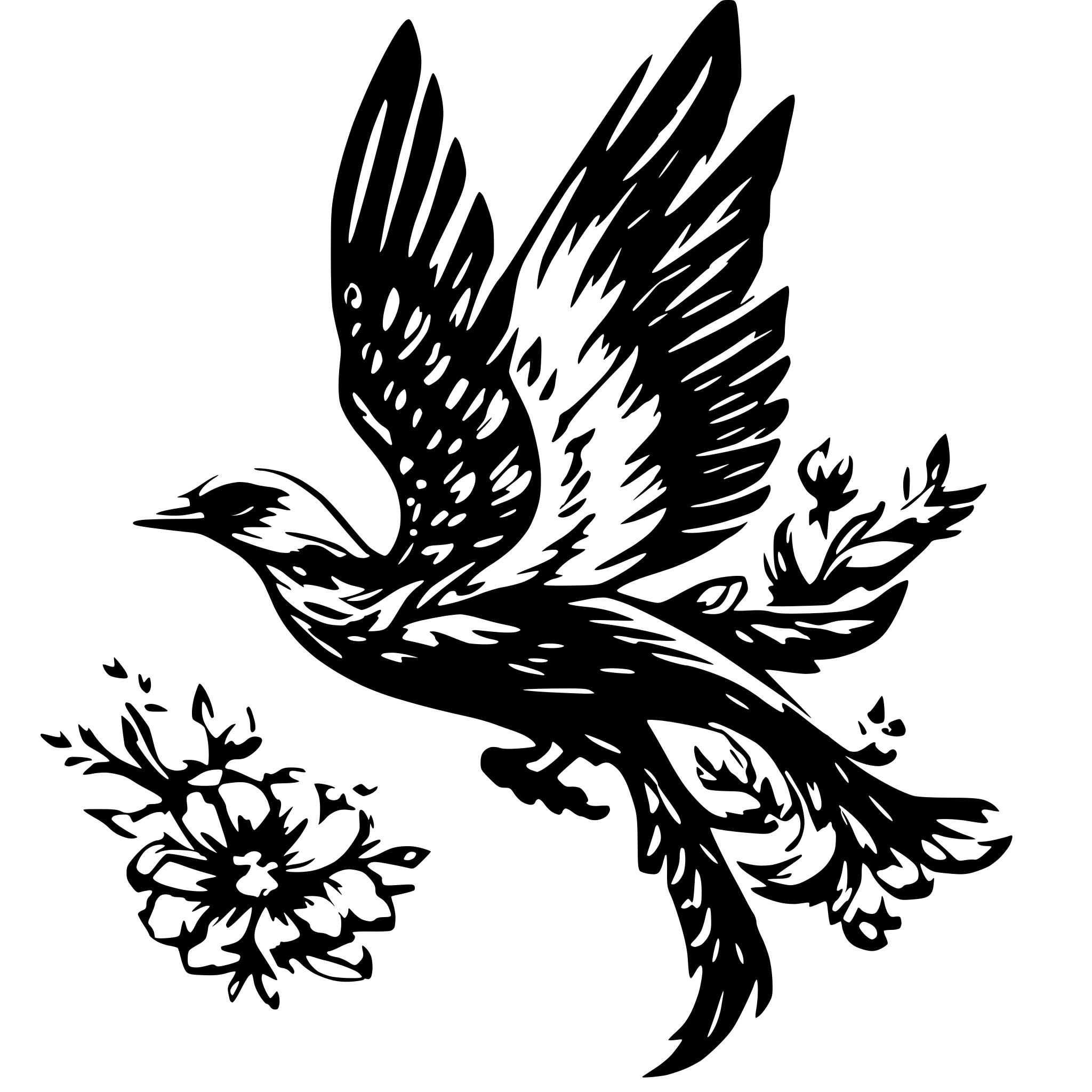AI-generated SVG of a create flying bird bundle svg