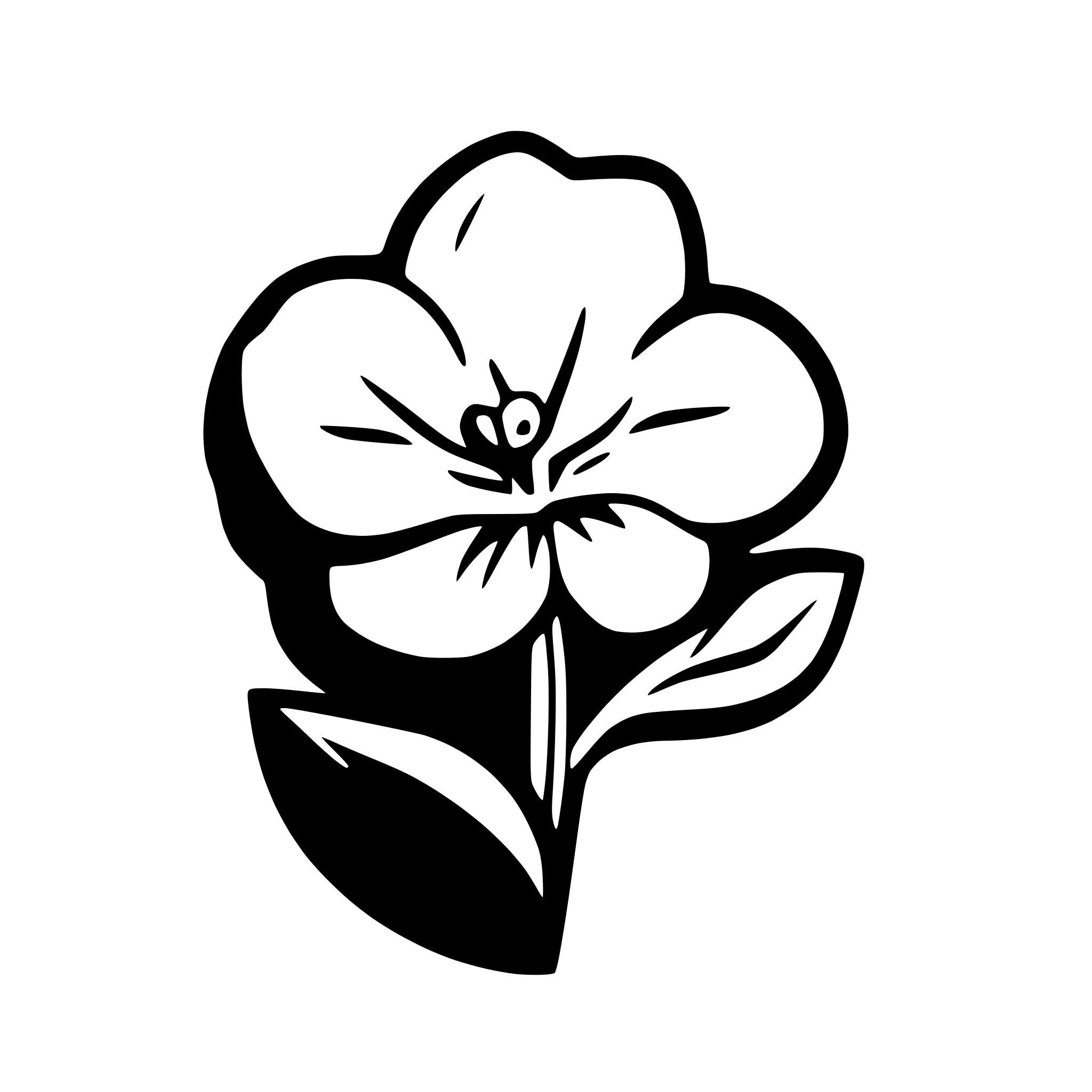 AI-generated SVG of a simple orchid flower silhouette  logo