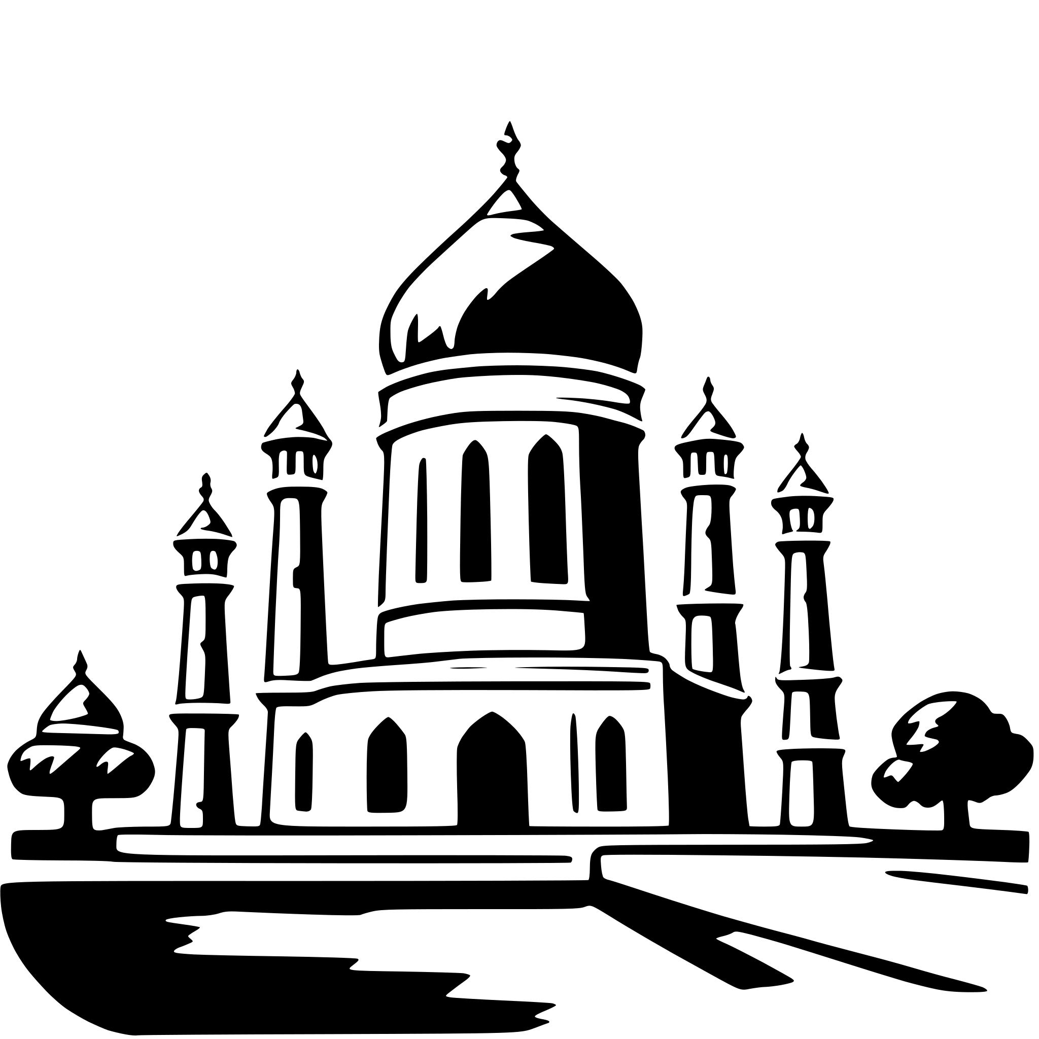 AI-generated SVG of a taj mahal