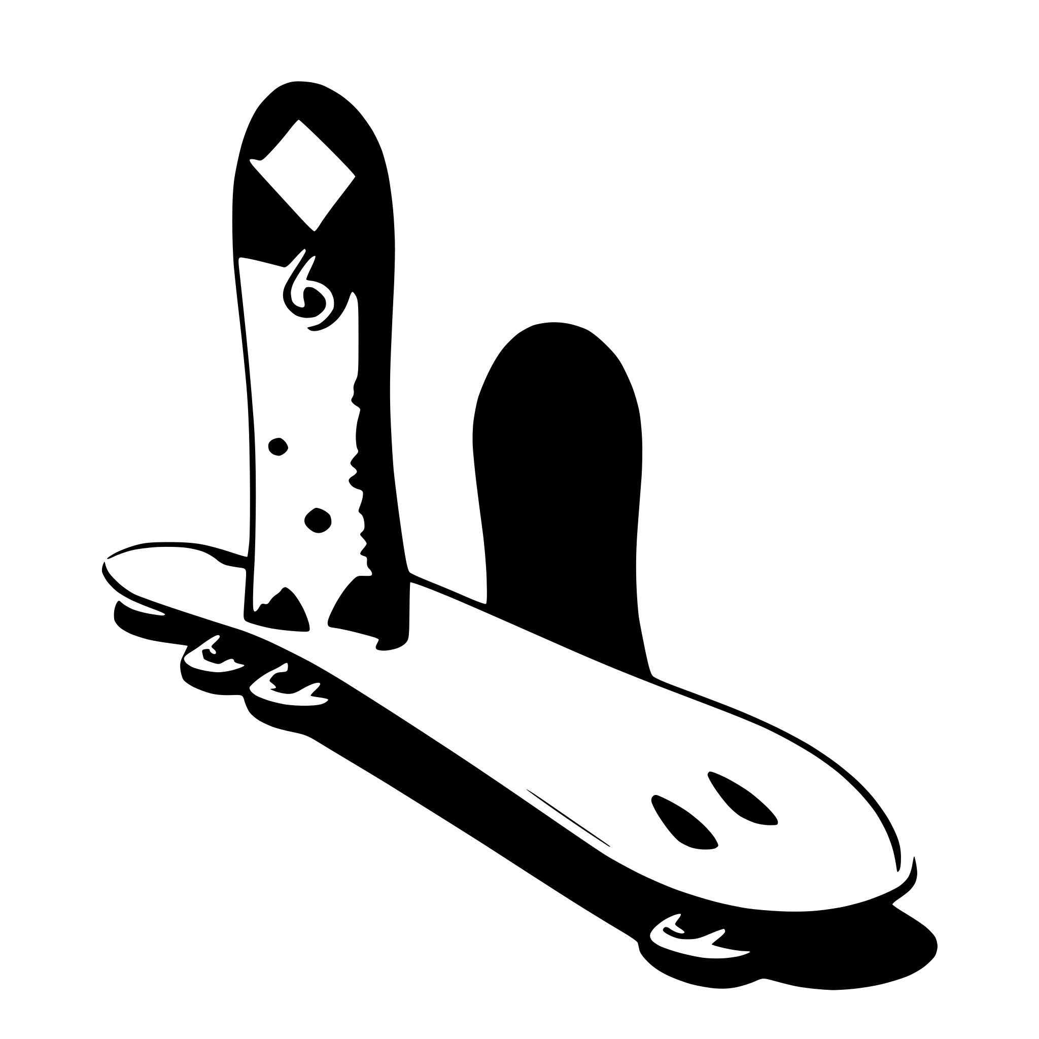 AI-generated SVG of a a snowboard