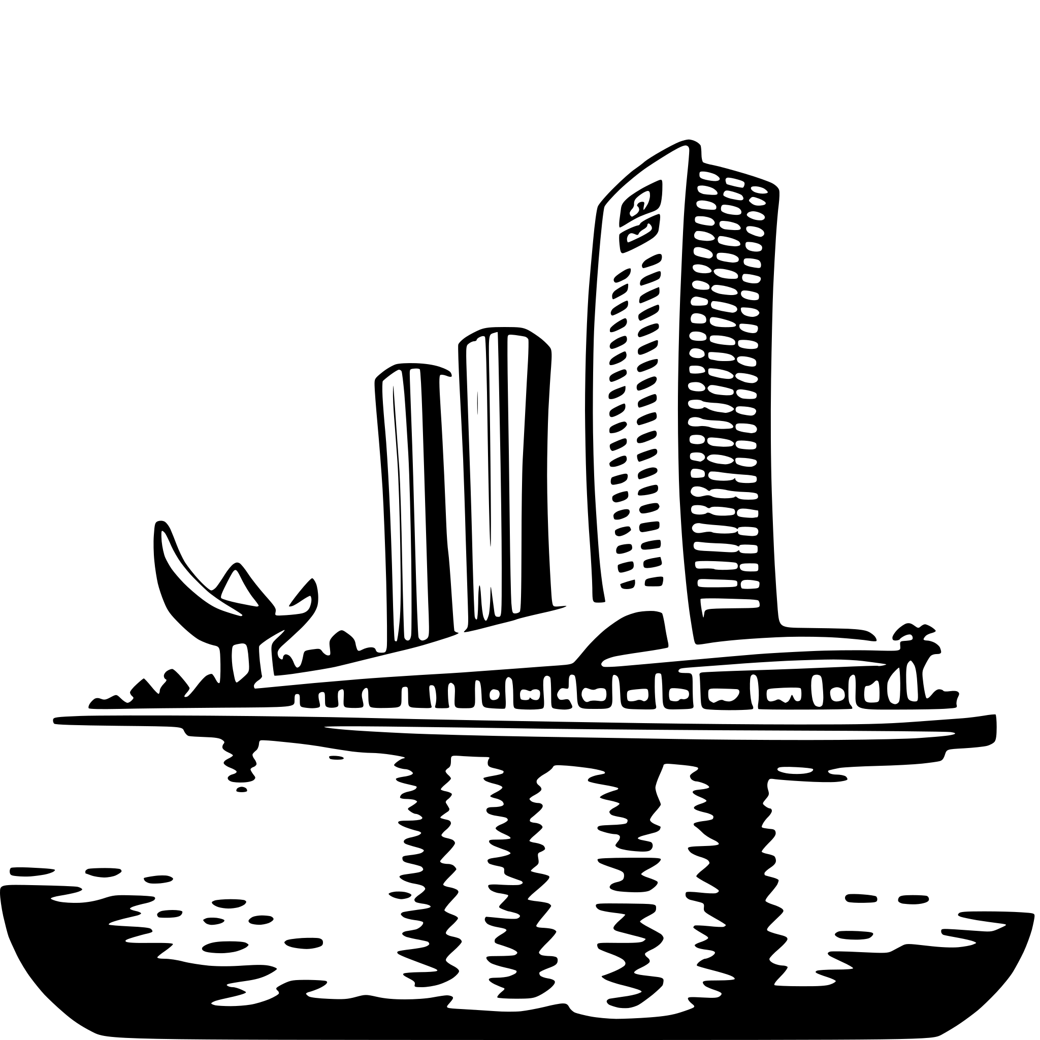 AI-generated SVG of a marina bay sands