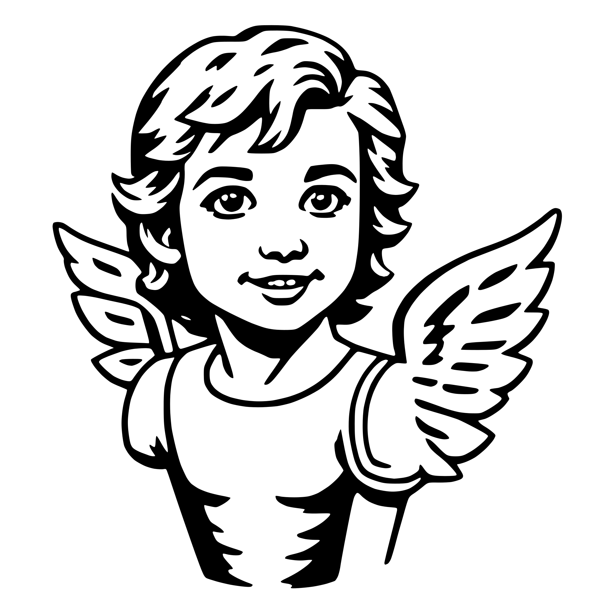 AI-generated SVG of a cupid with bow