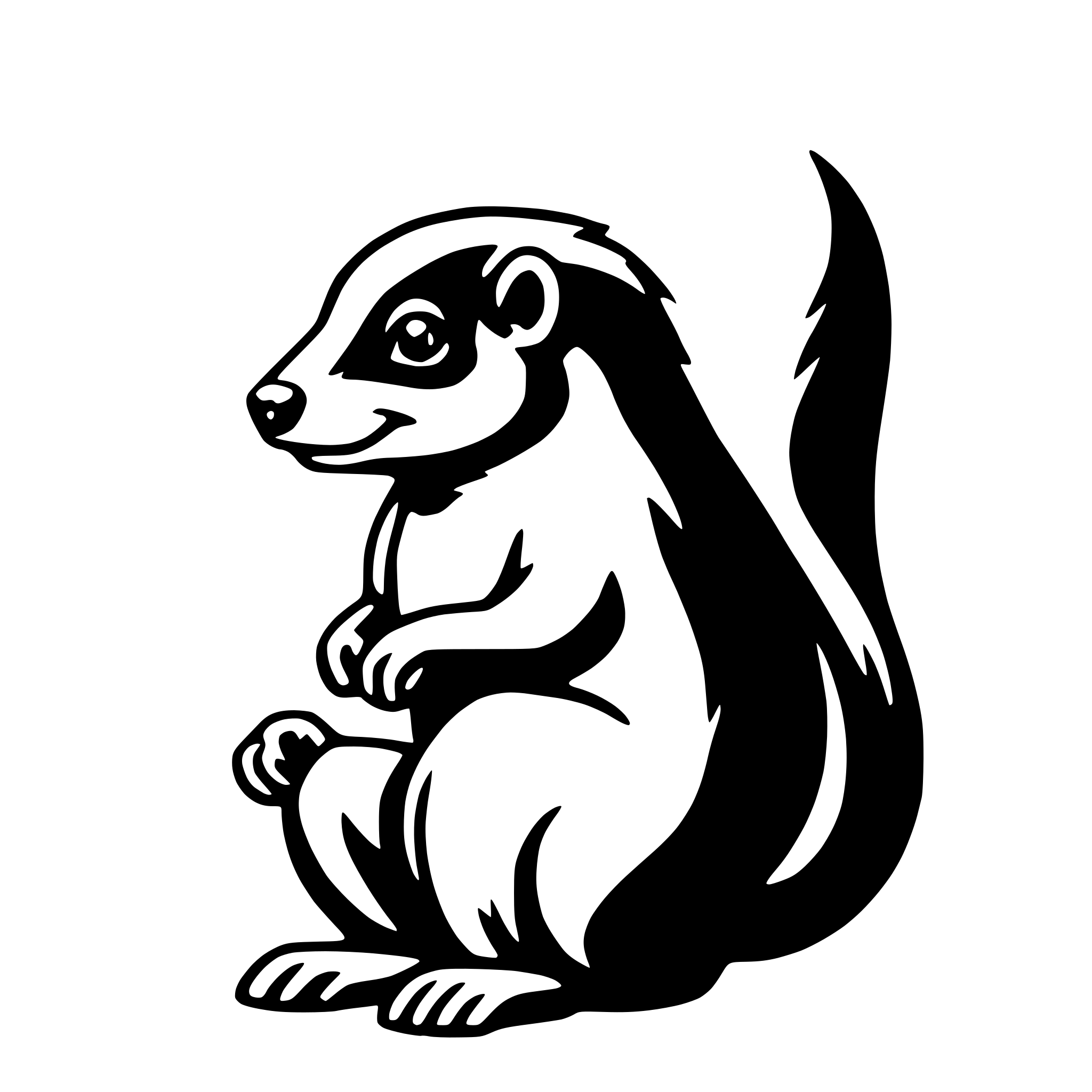 AI-generated SVG of 'skunk'