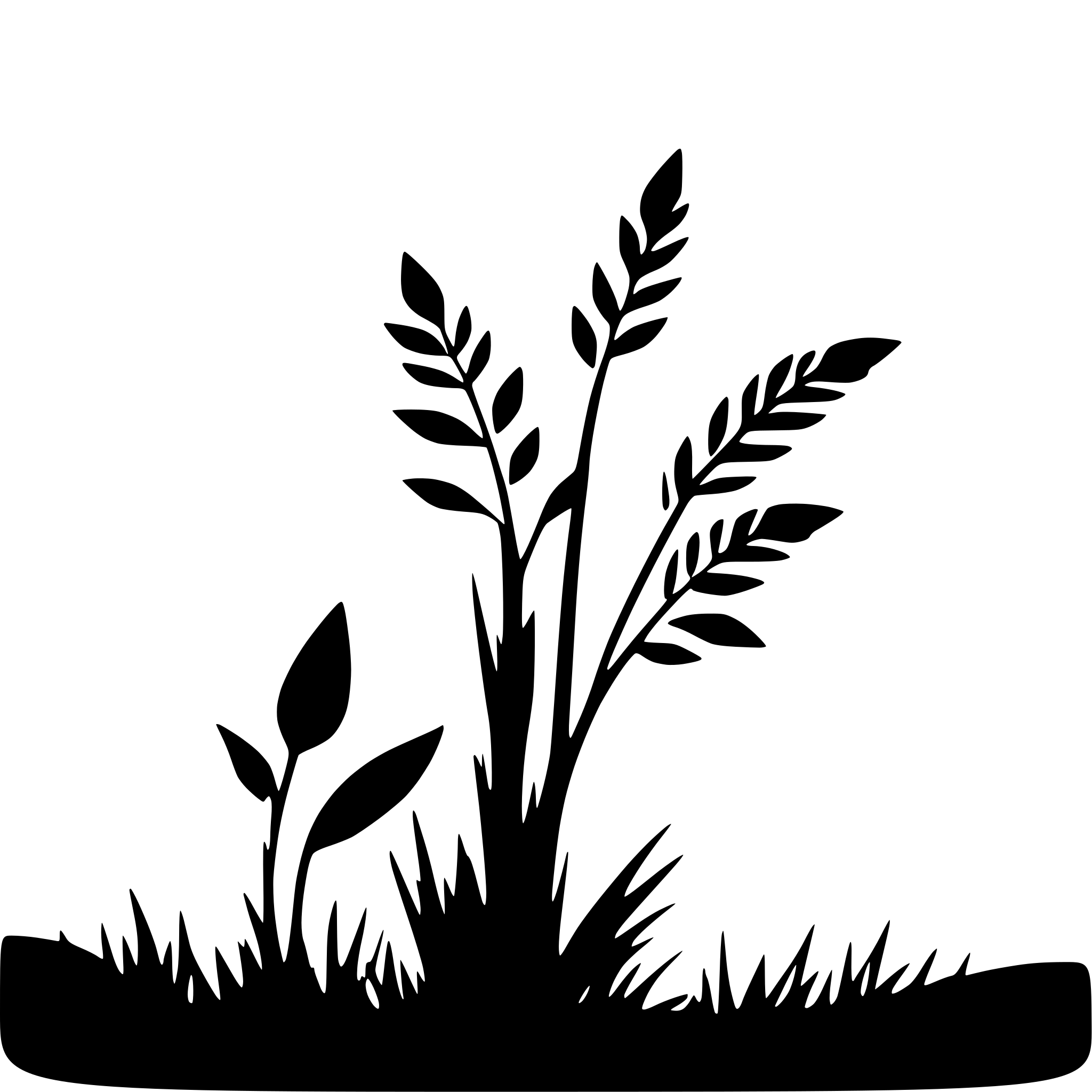 AI-generated SVG of a silhouette of grass