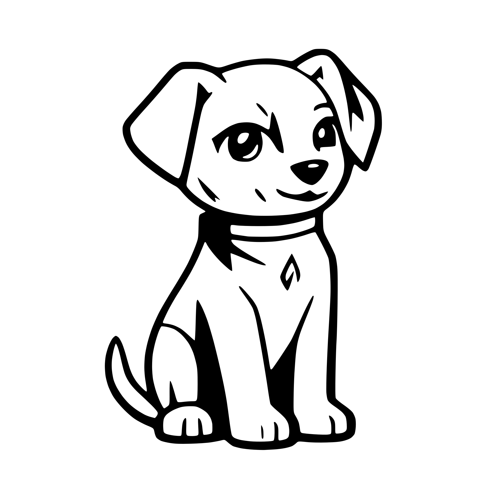 AI-generated SVG of a dog