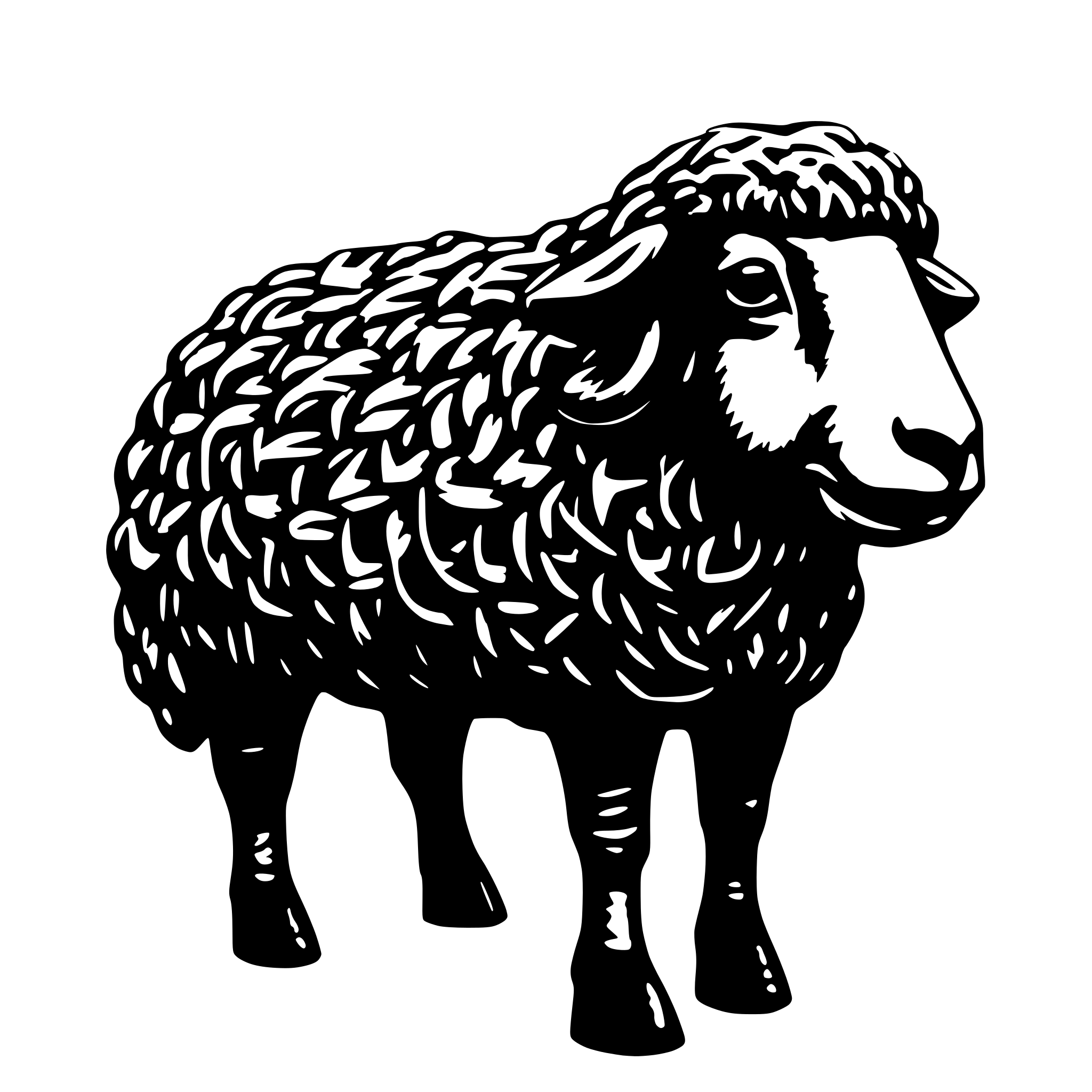 AI-generated SVG of 'Black sheep'