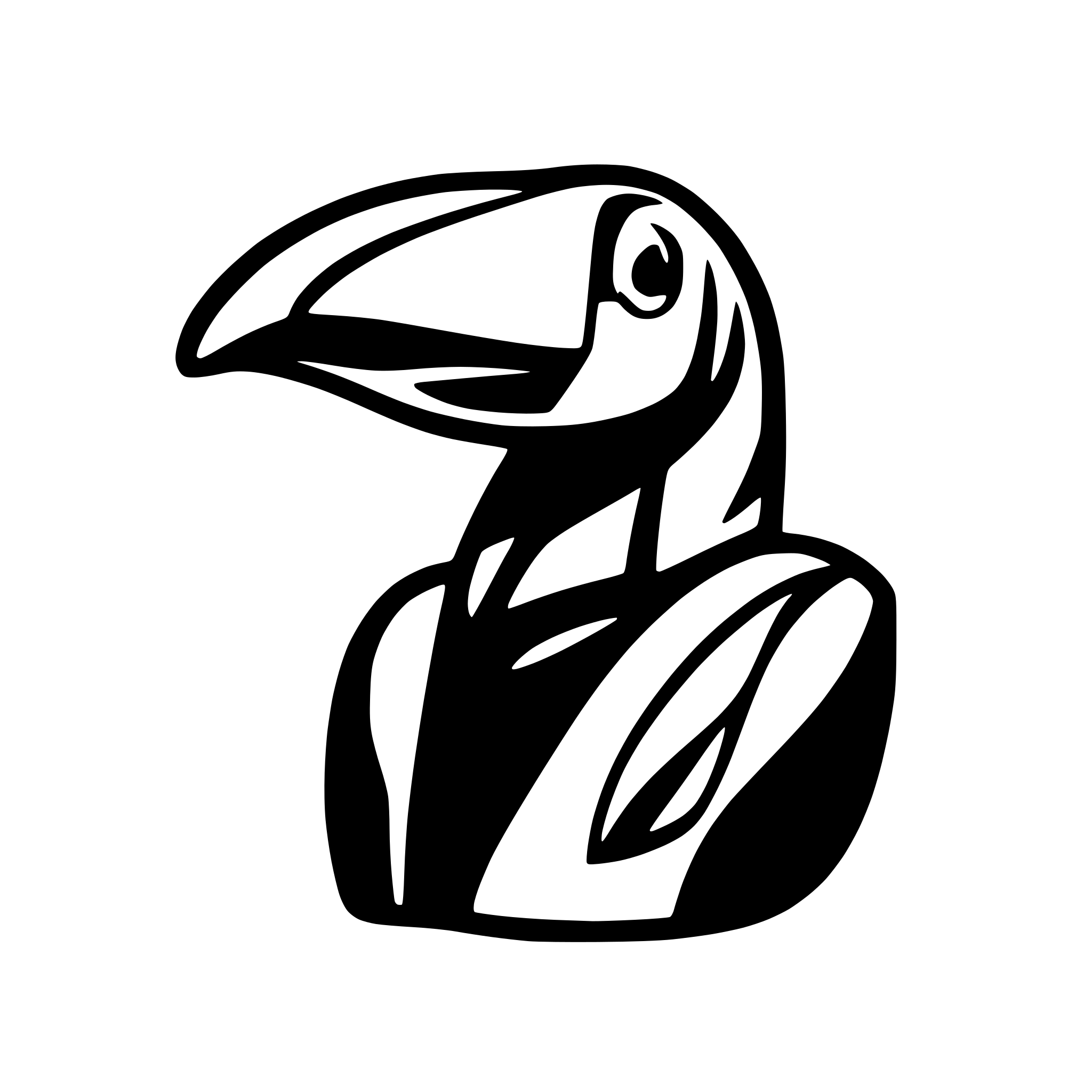 AI-generated SVG of a create a icon of a toucan. it shoul be square used invisible frame.