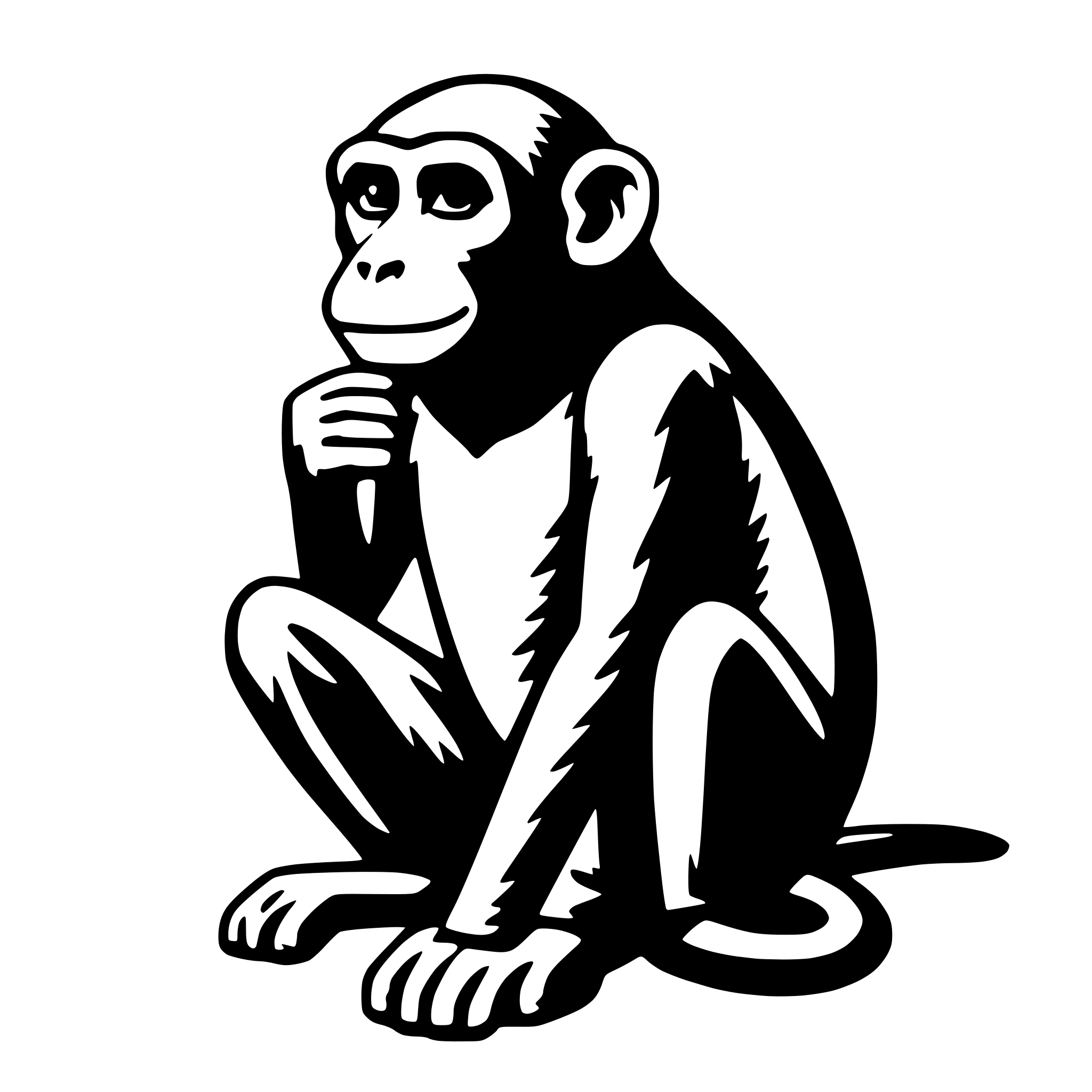 AI-generated SVG of 'monkey'