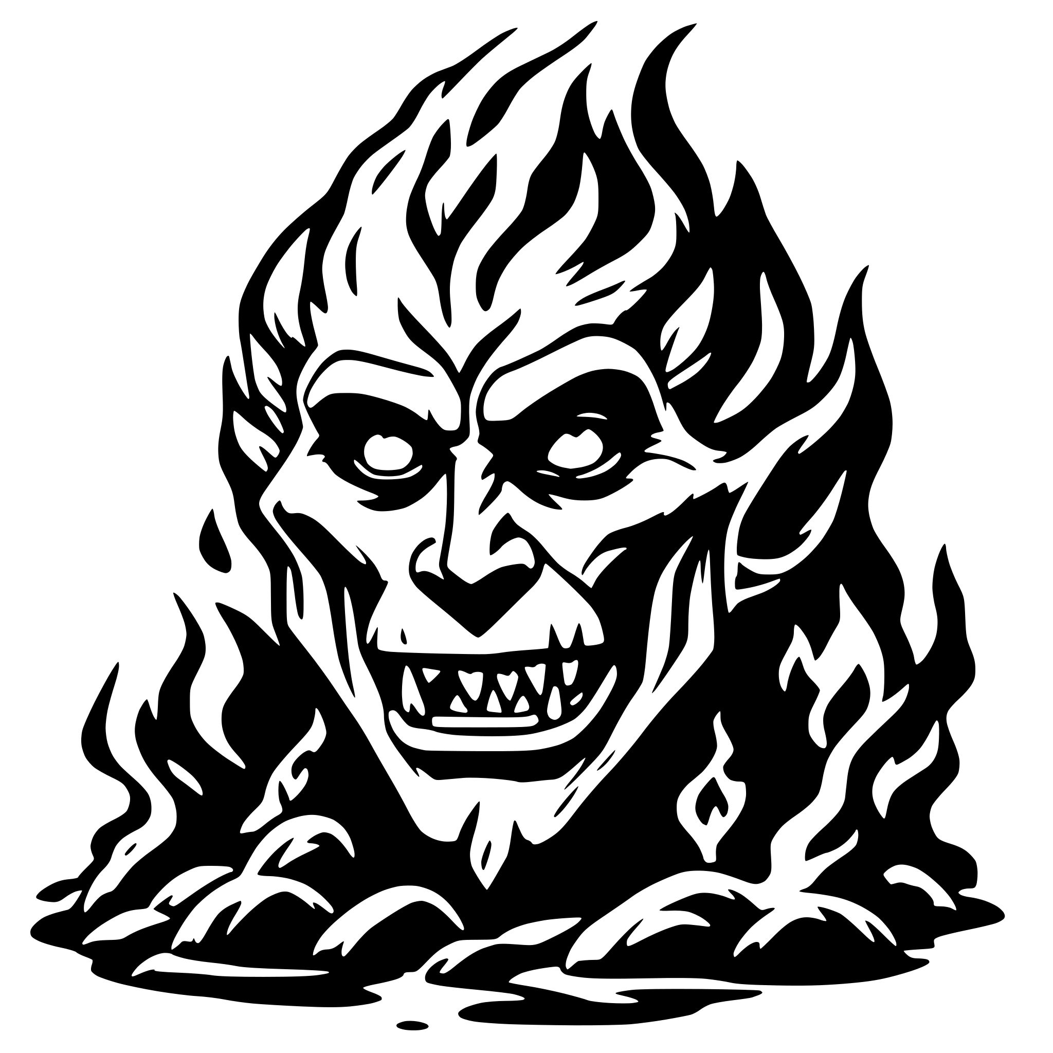 AI-generated SVG of 'dungeons and dragons fire elemental'