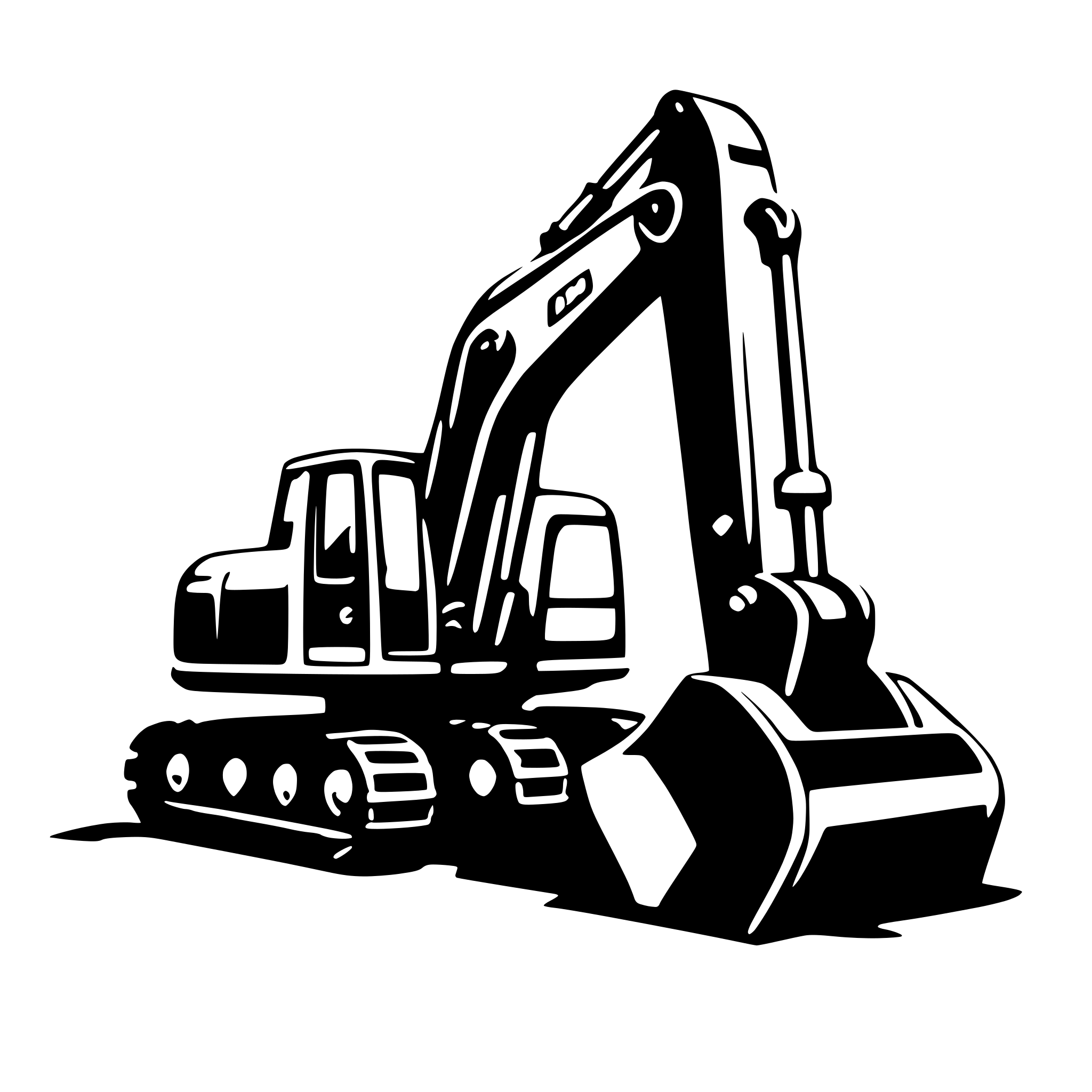 AI-generated SVG of 'excavator'