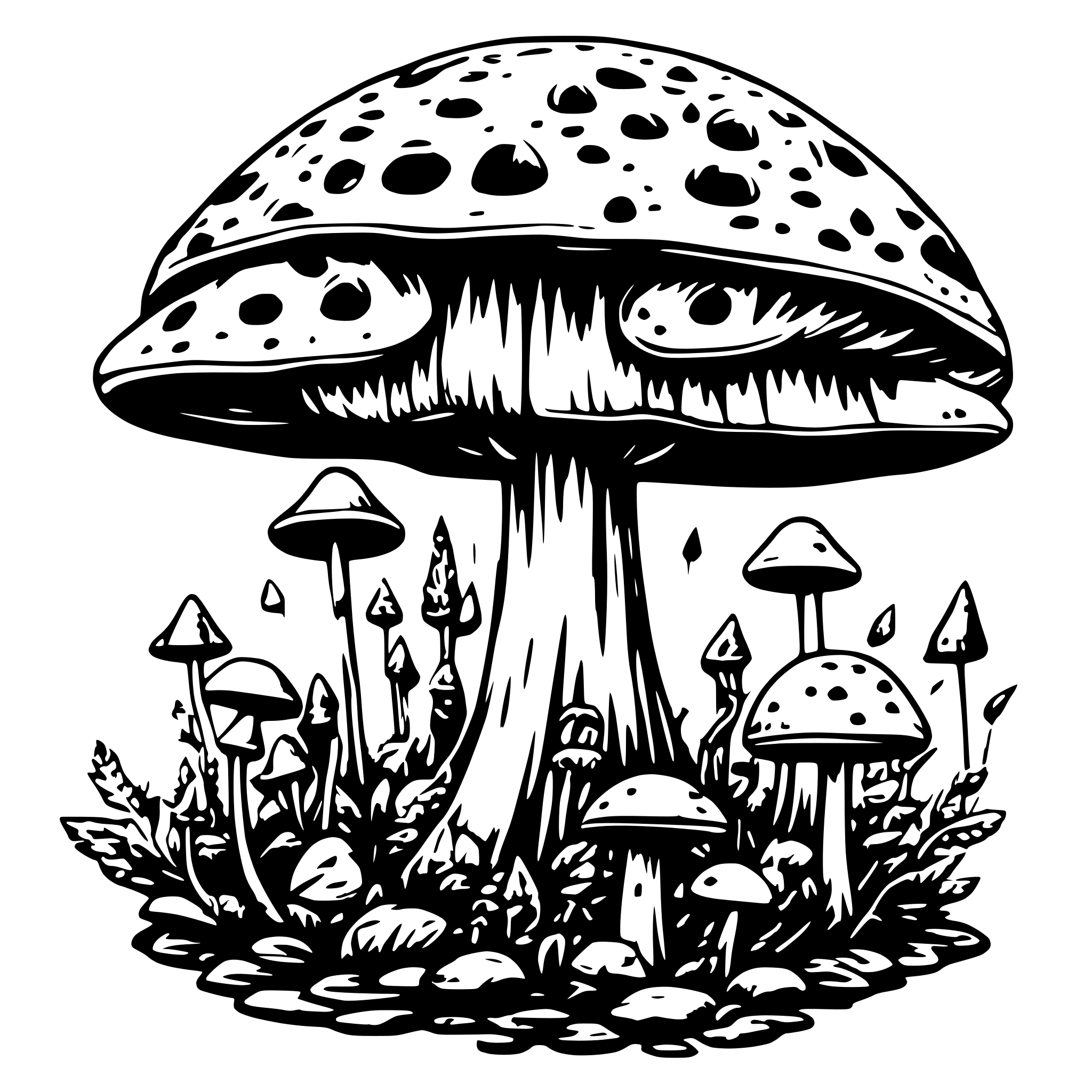 AI-generated SVG of 'psilocybin'