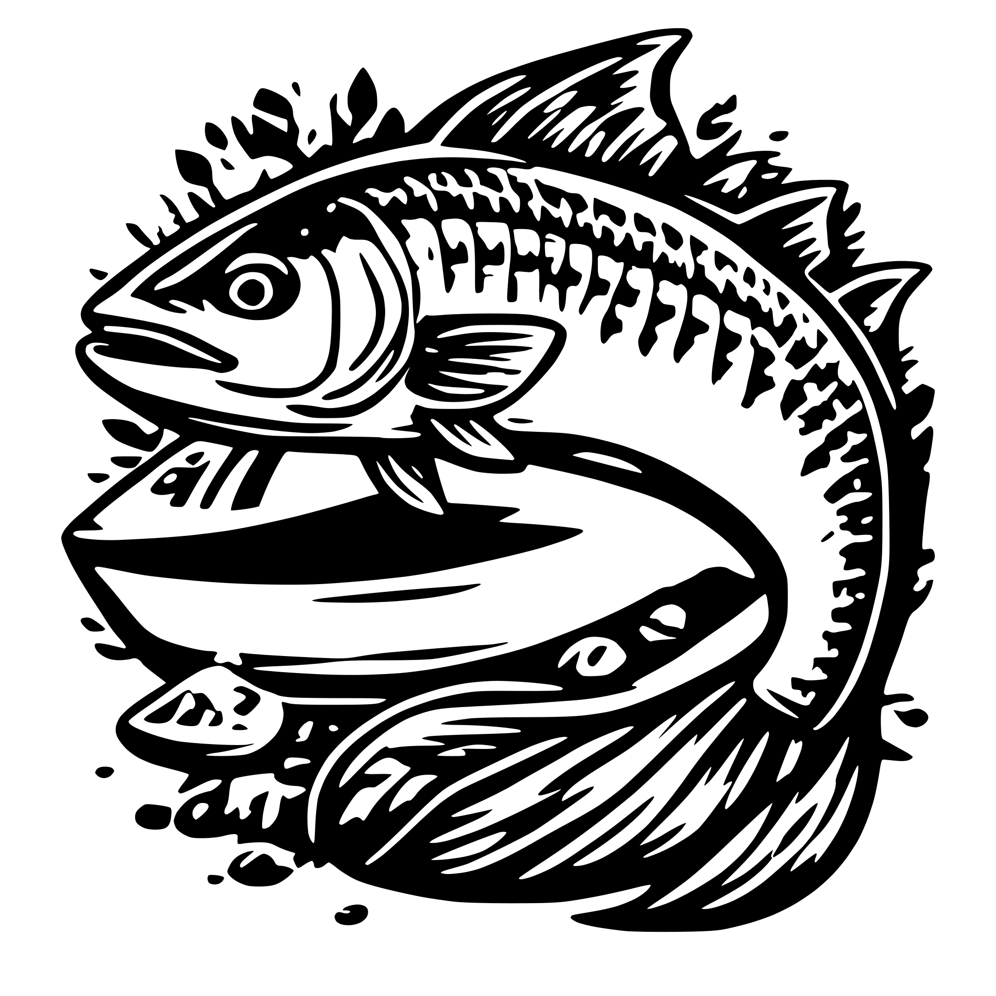 AI-generated SVG of 'native salmon'
