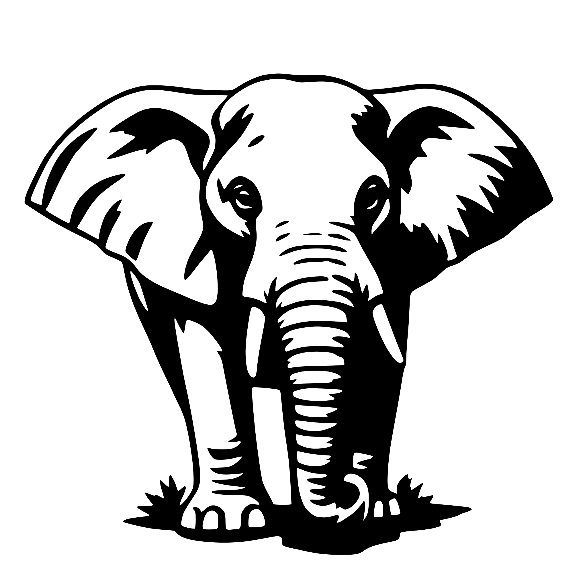 AI-generated SVG of a elephant