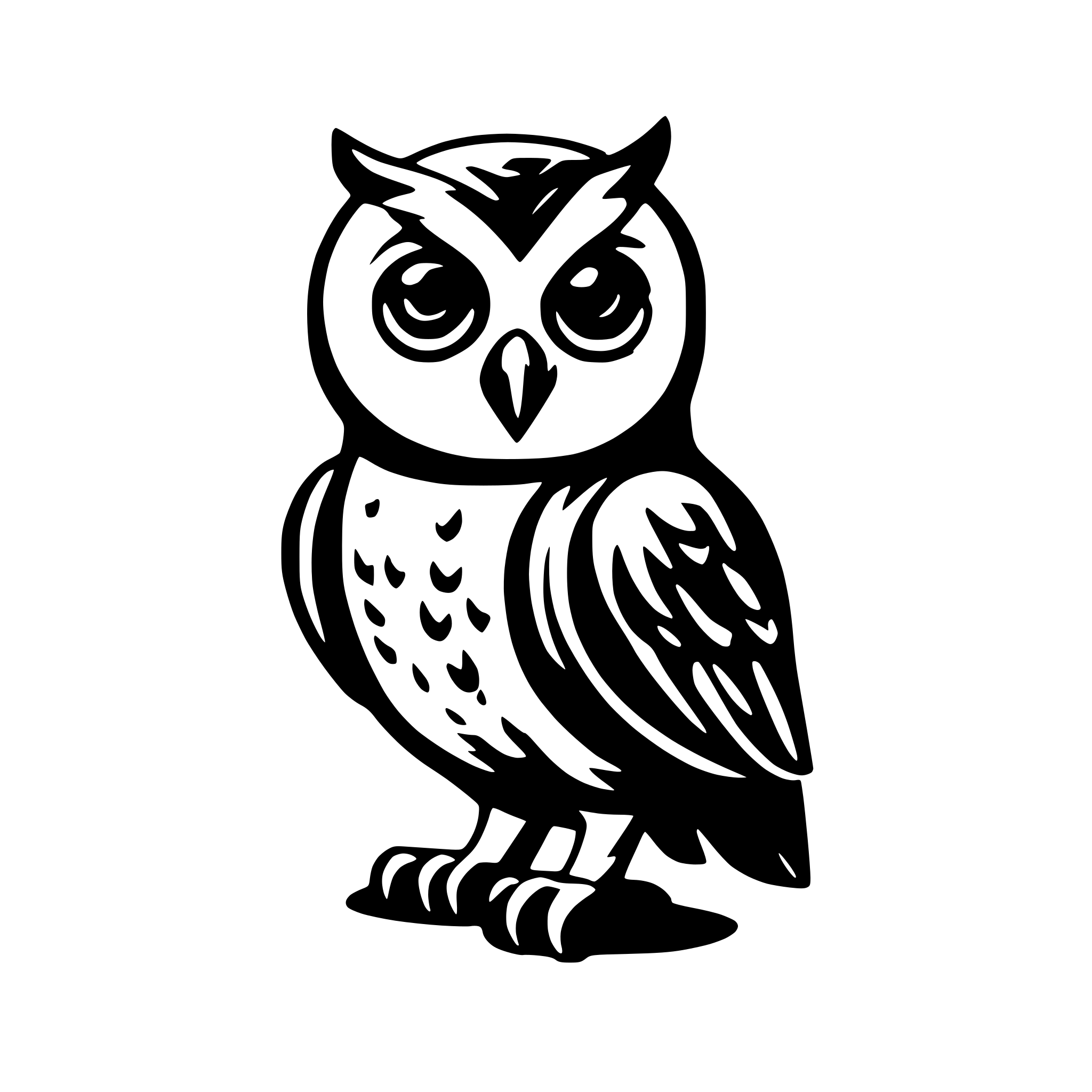 AI-generated SVG of a owl