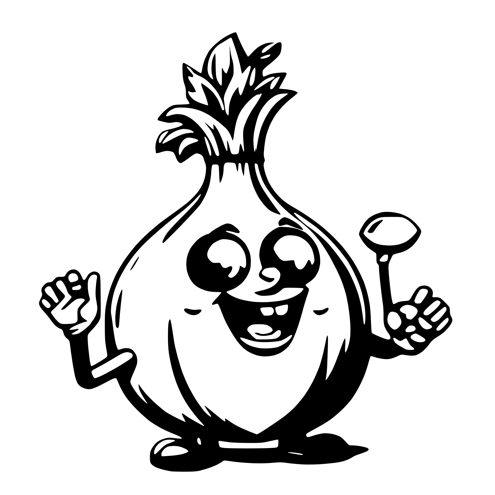 AI-generated SVG of a funny onion talking on a cell phone