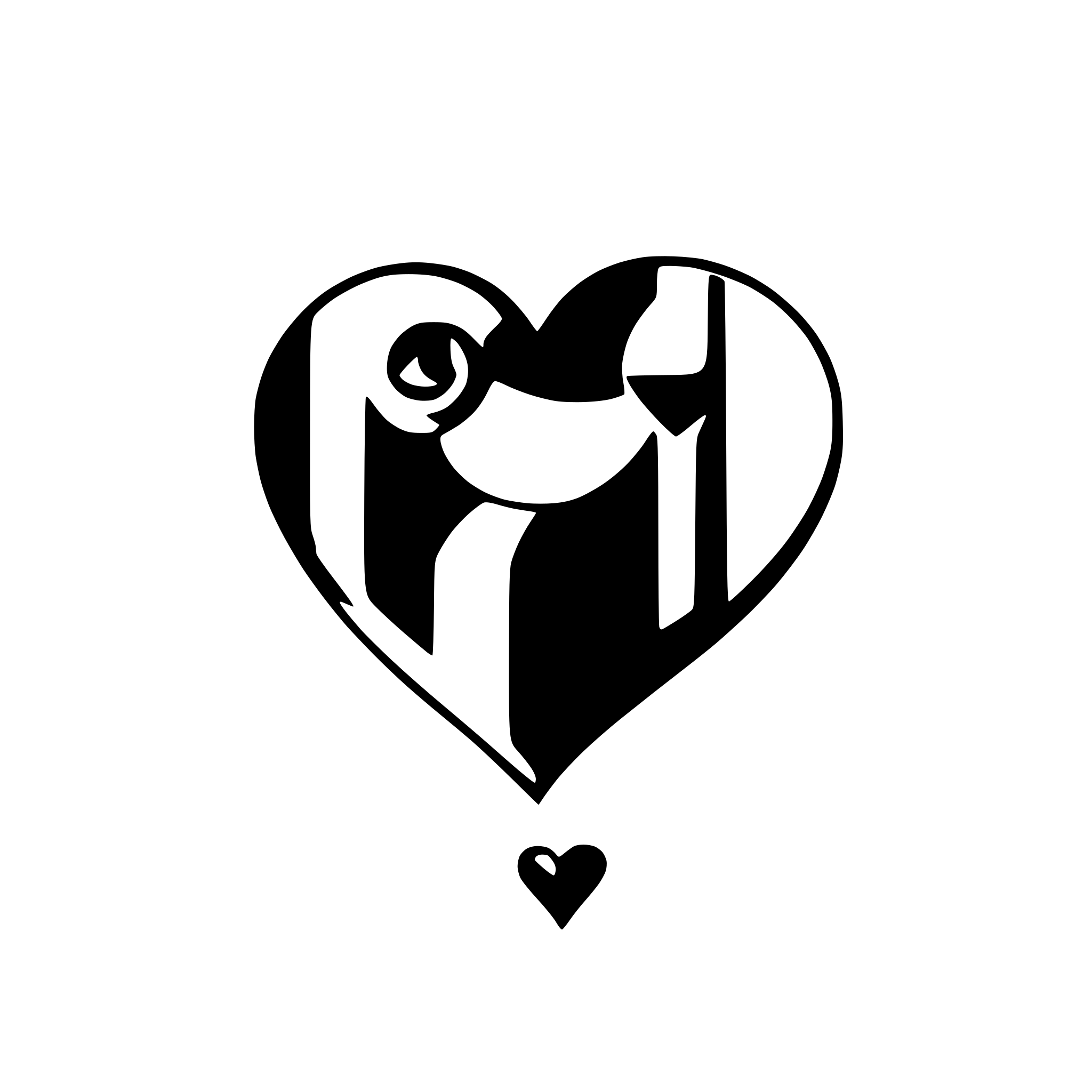 AI-generated SVG of a heart with halfround circle