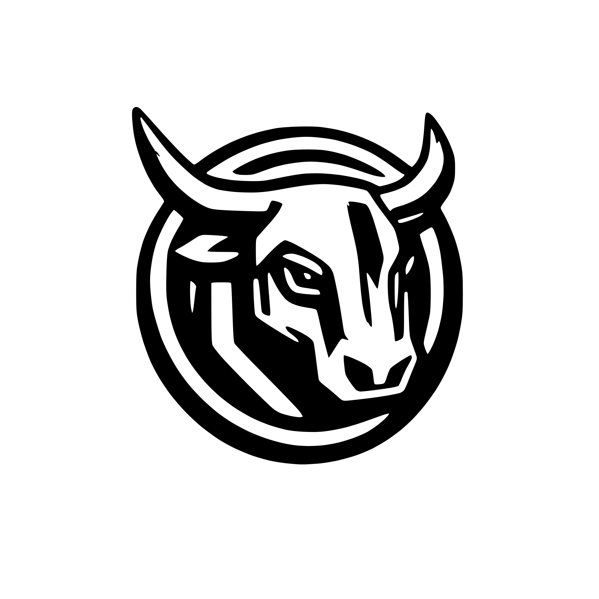 AI-generated SVG of 'green bull head logo'