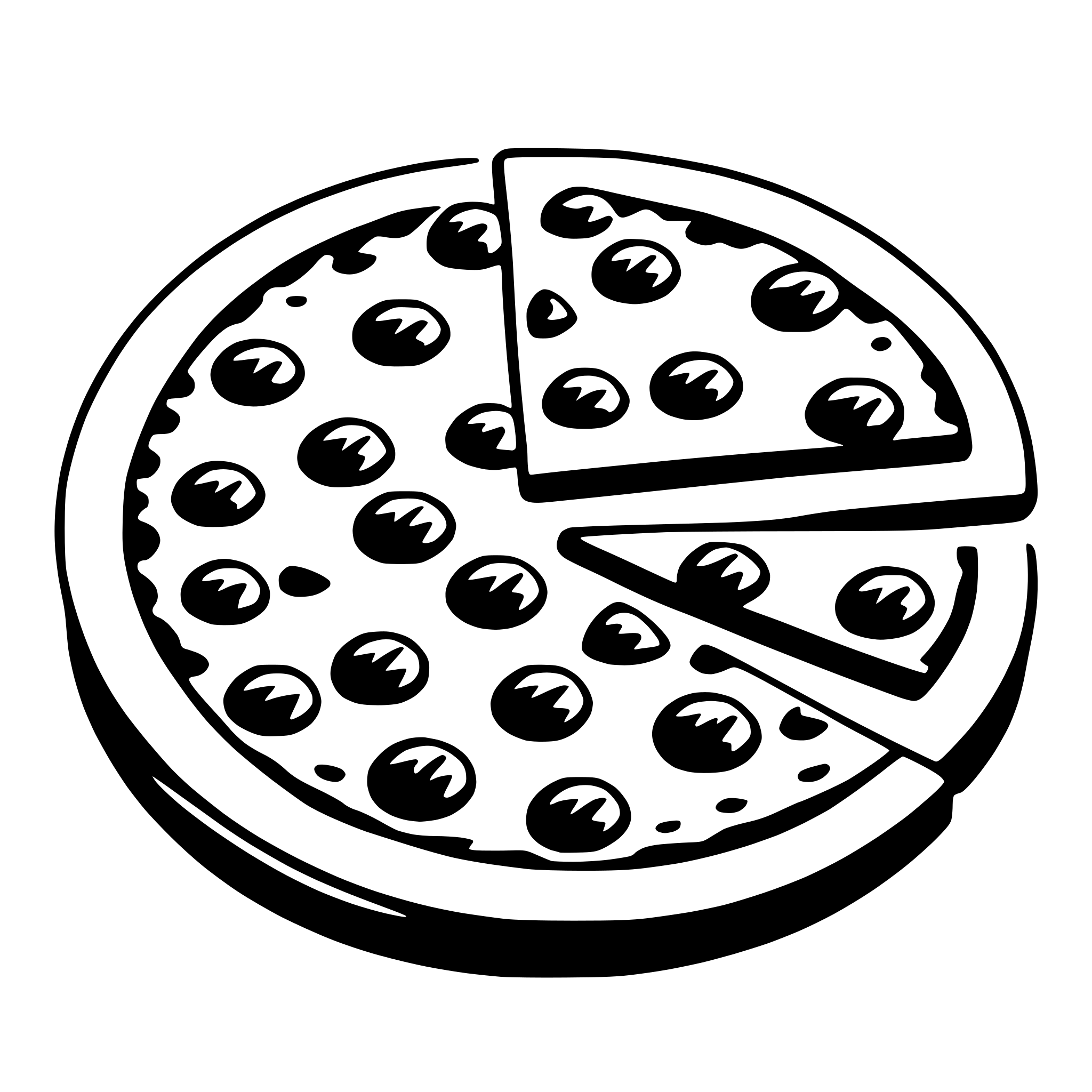 AI-generated SVG of 'pizza'