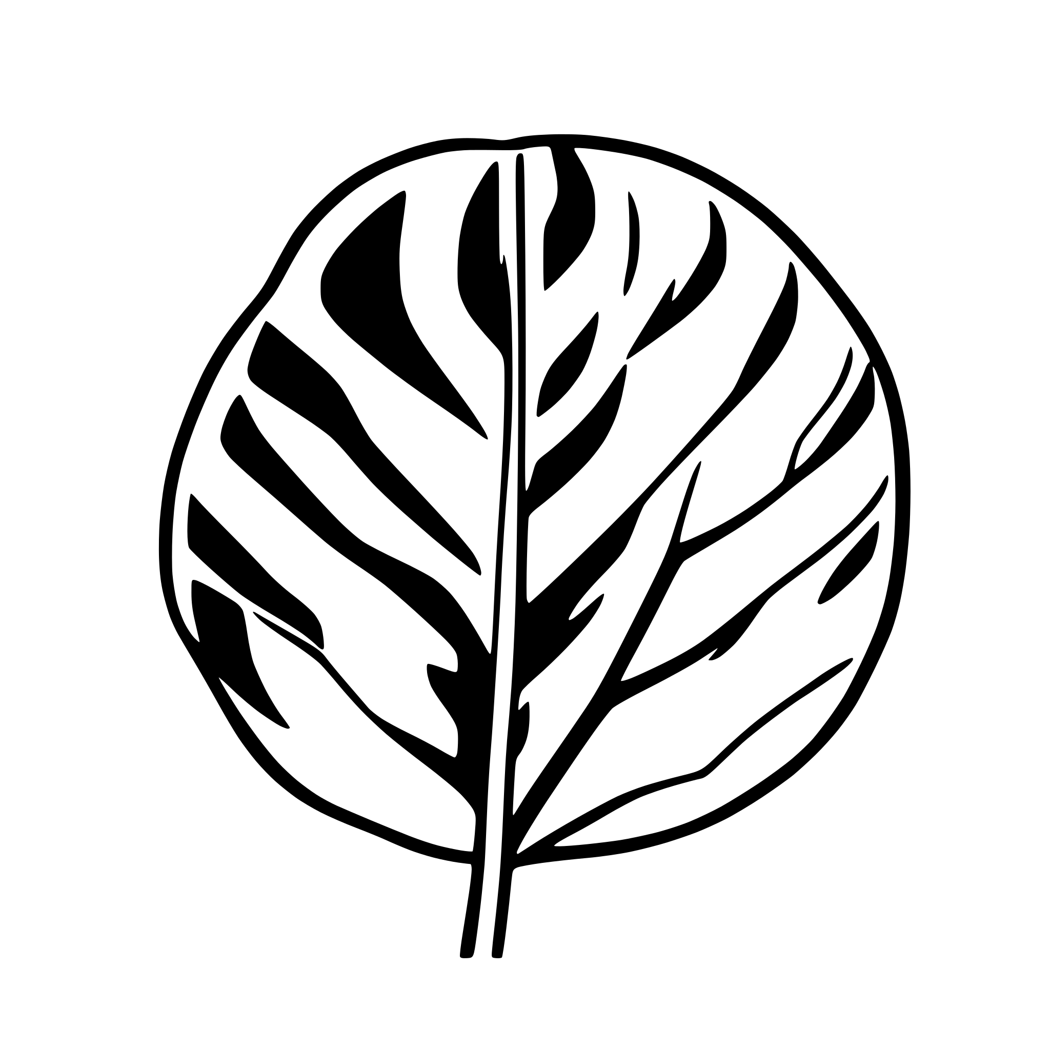 AI-generated SVG of a monstera deliciosa leaf black only sketch