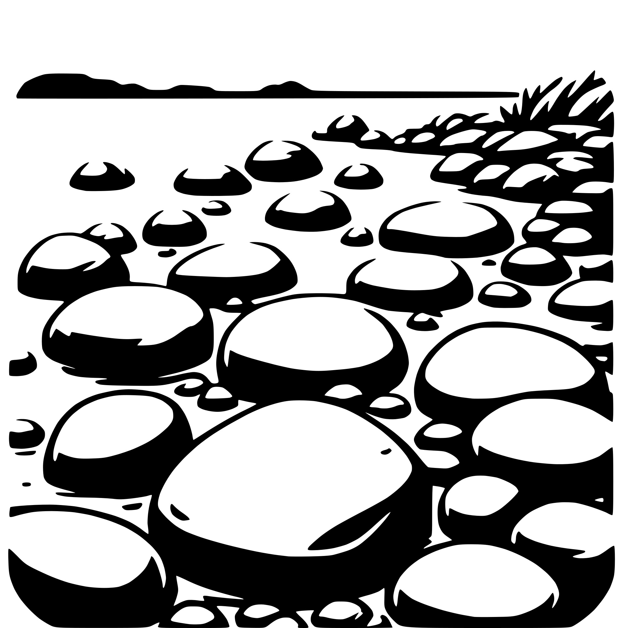 AI-generated SVG of a river stones