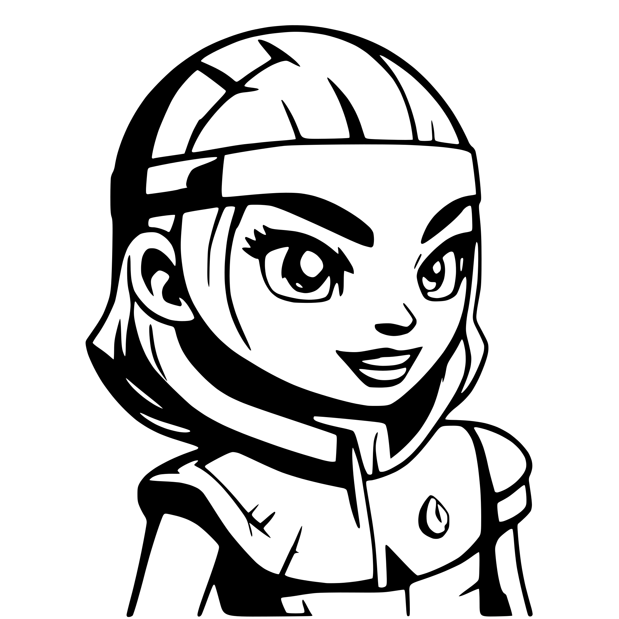 AI-generated SVG of a warrior