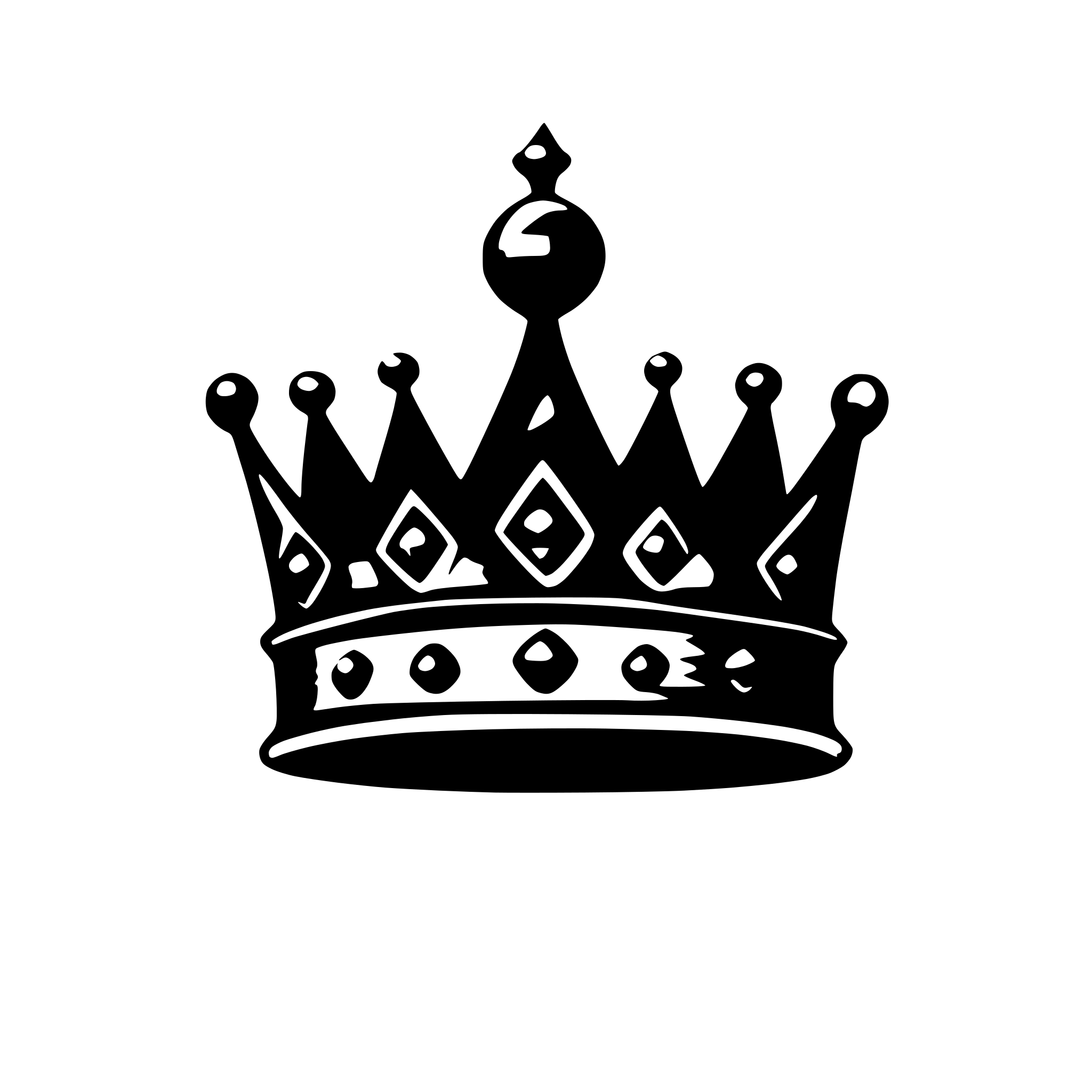 AI-generated SVG of a Black simple Crown