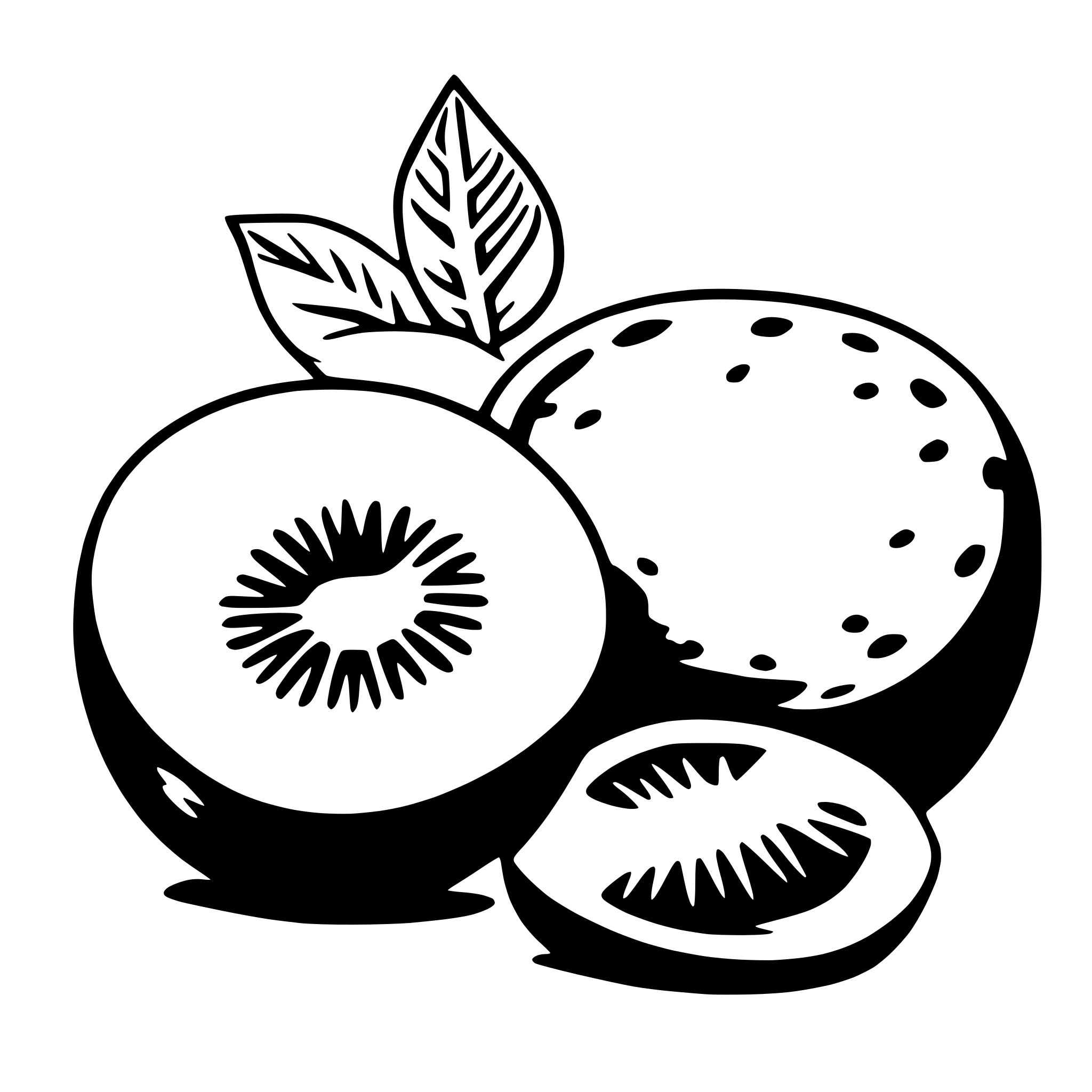 AI-generated SVG of a kiwi fruit