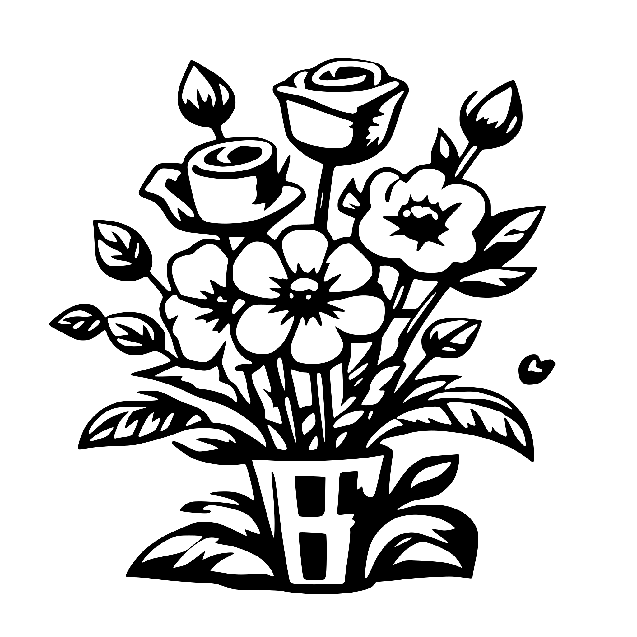 AI-generated SVG of a Valentines Flowers