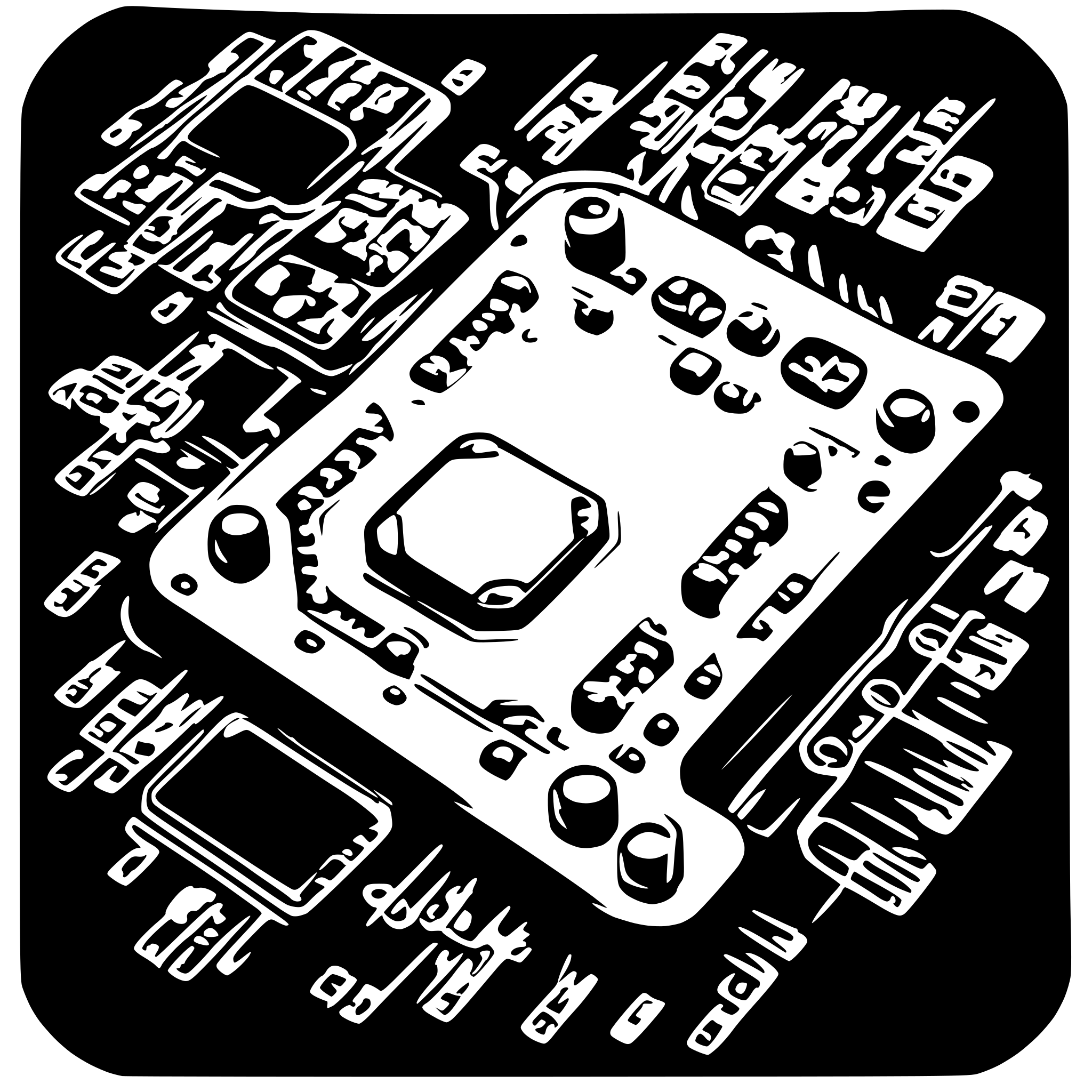 AI-generated SVG of 'electronic circuit board'