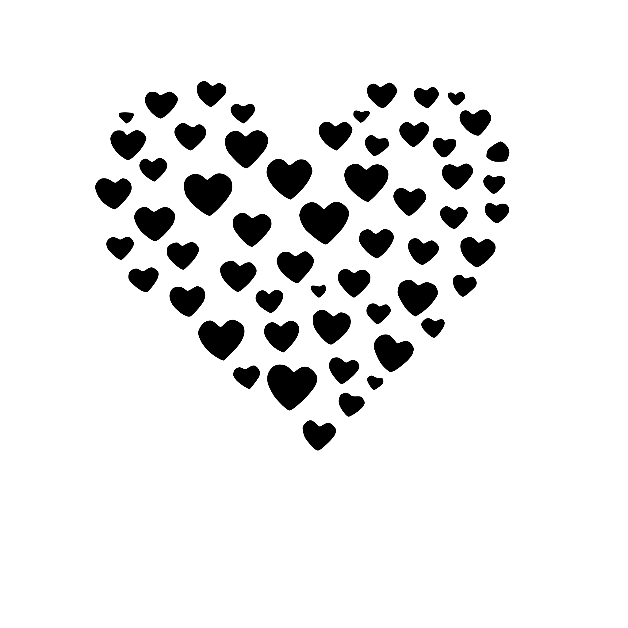 AI-generated SVG of a heart-shaped confetti