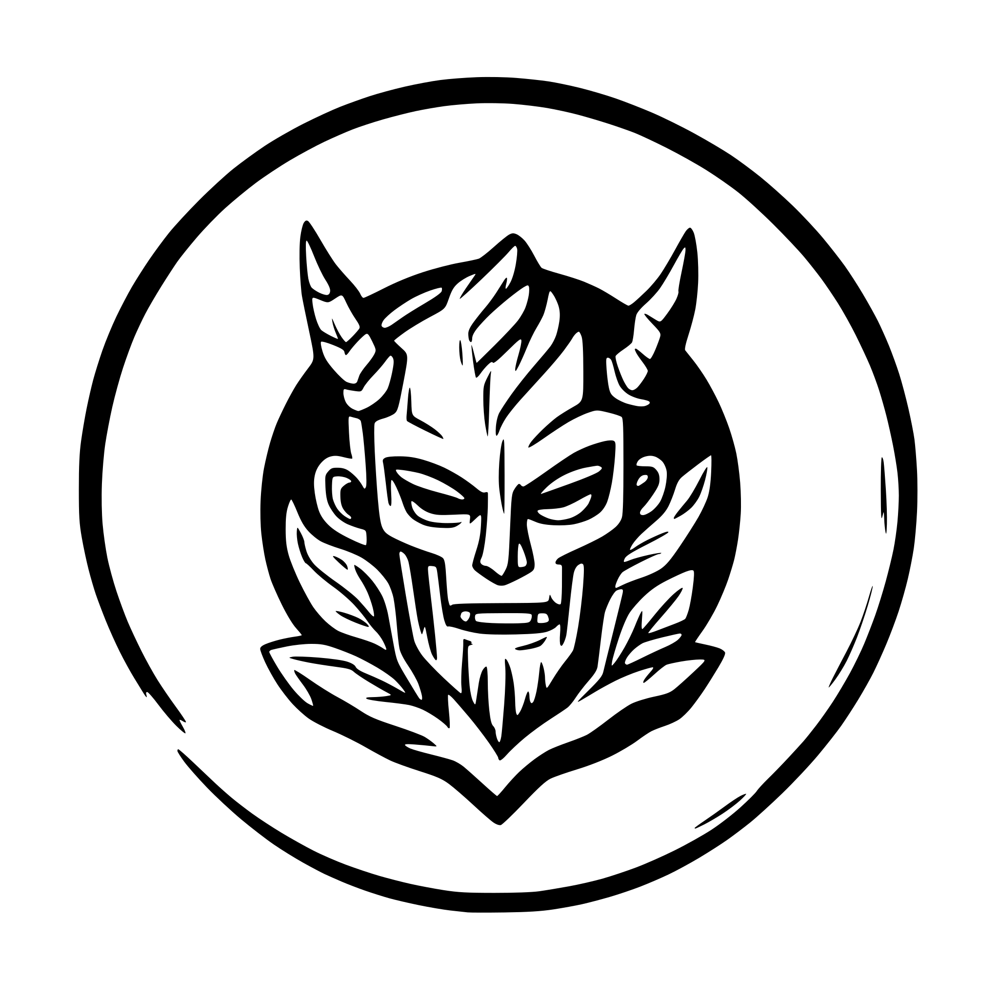 AI-generated SVG of a guayota, guanche, demon