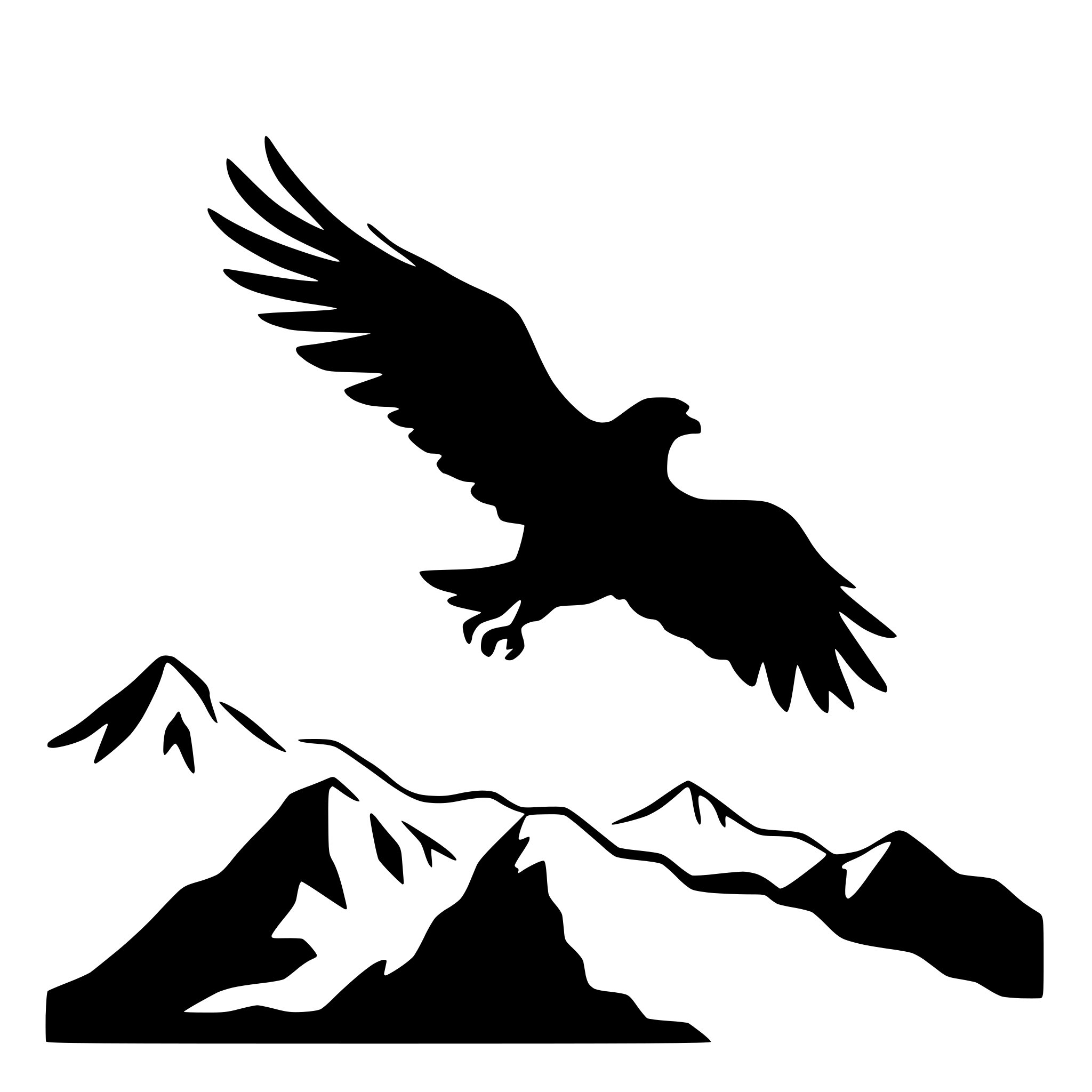 AI-generated SVG of 'eagle soaring above mountains'