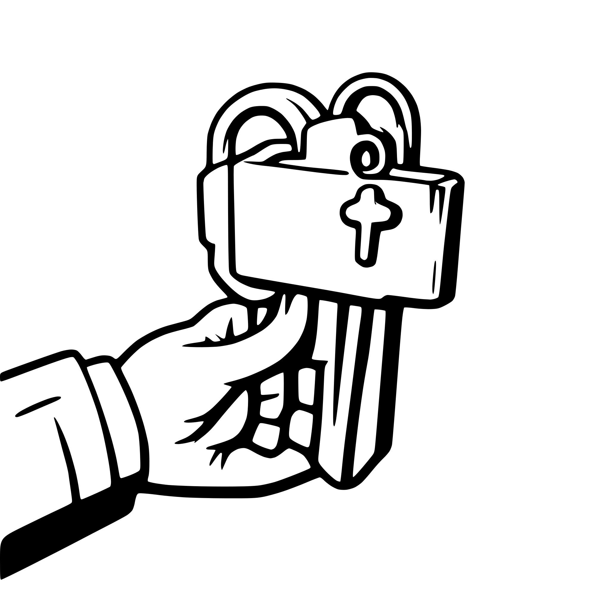 AI-generated SVG of 'A hand handing over a key to a second hand receiving the key'