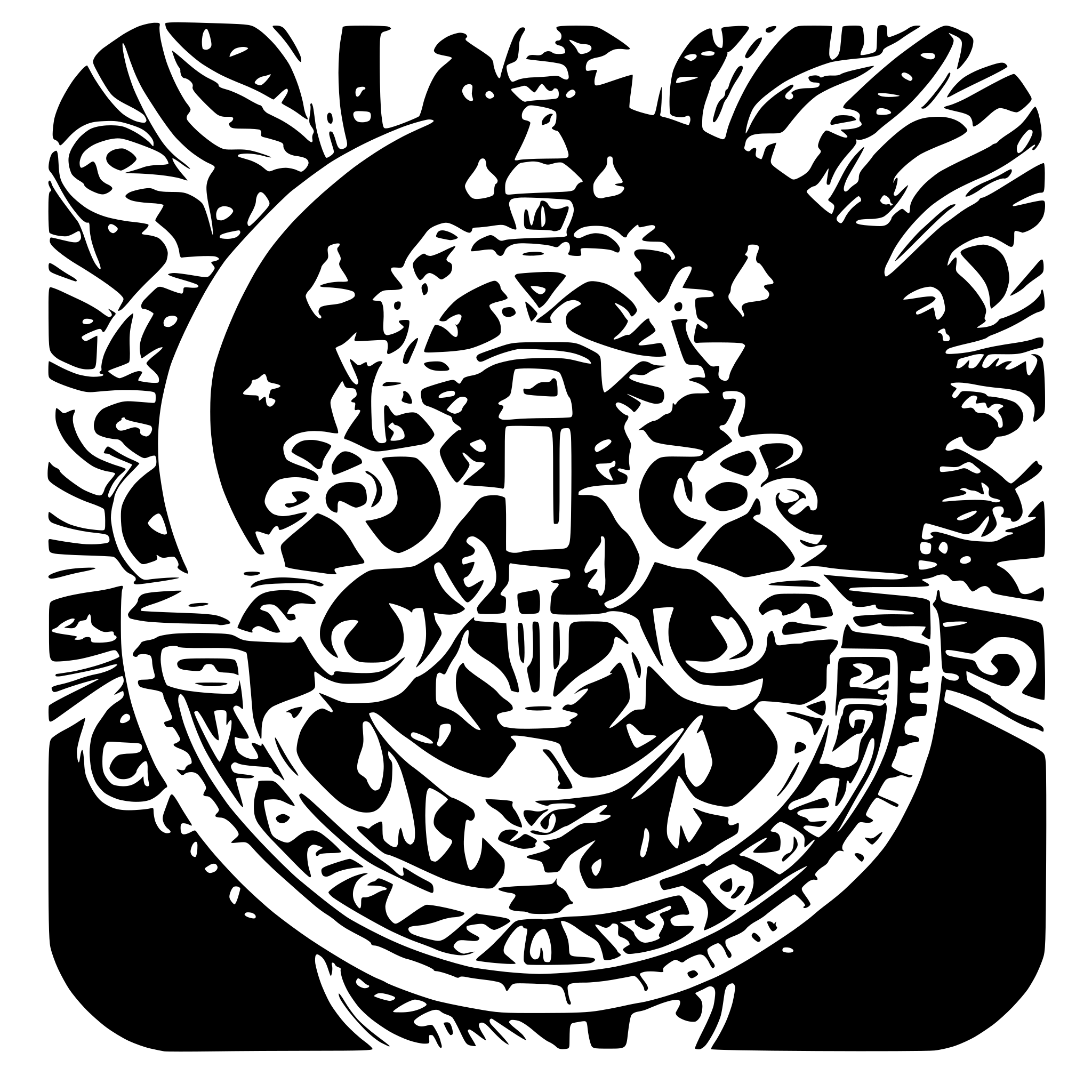 AI-generated SVG of a very detailed gold neklace