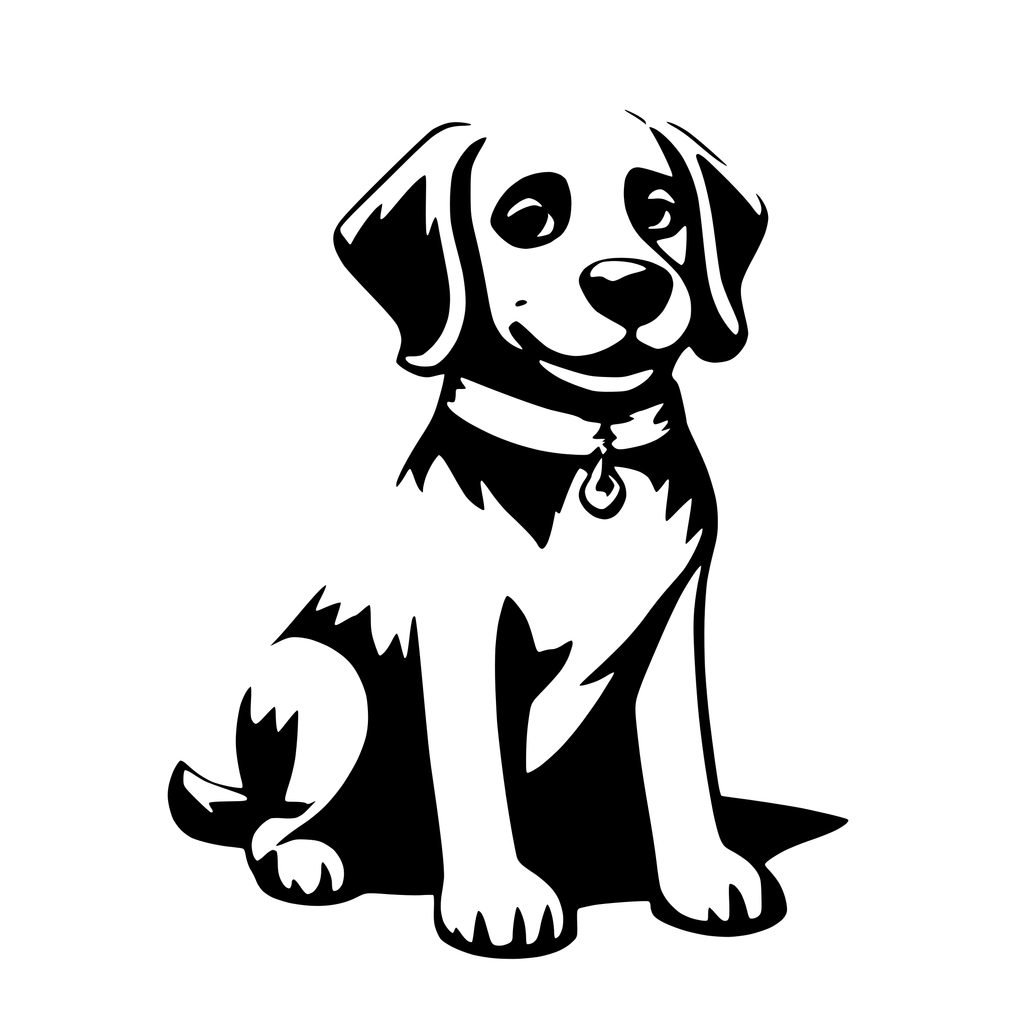 AI-generated SVG of 'simple dog'