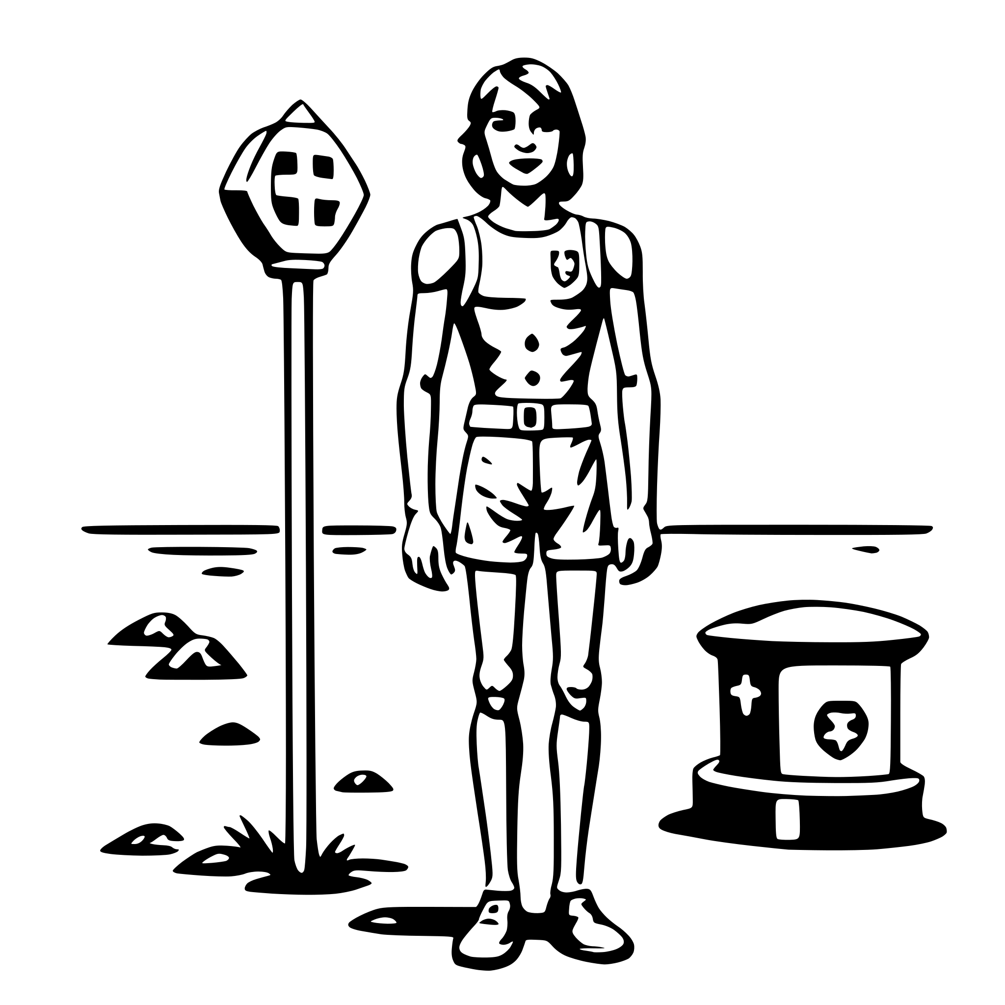 AI-generated SVG of a lifeguard