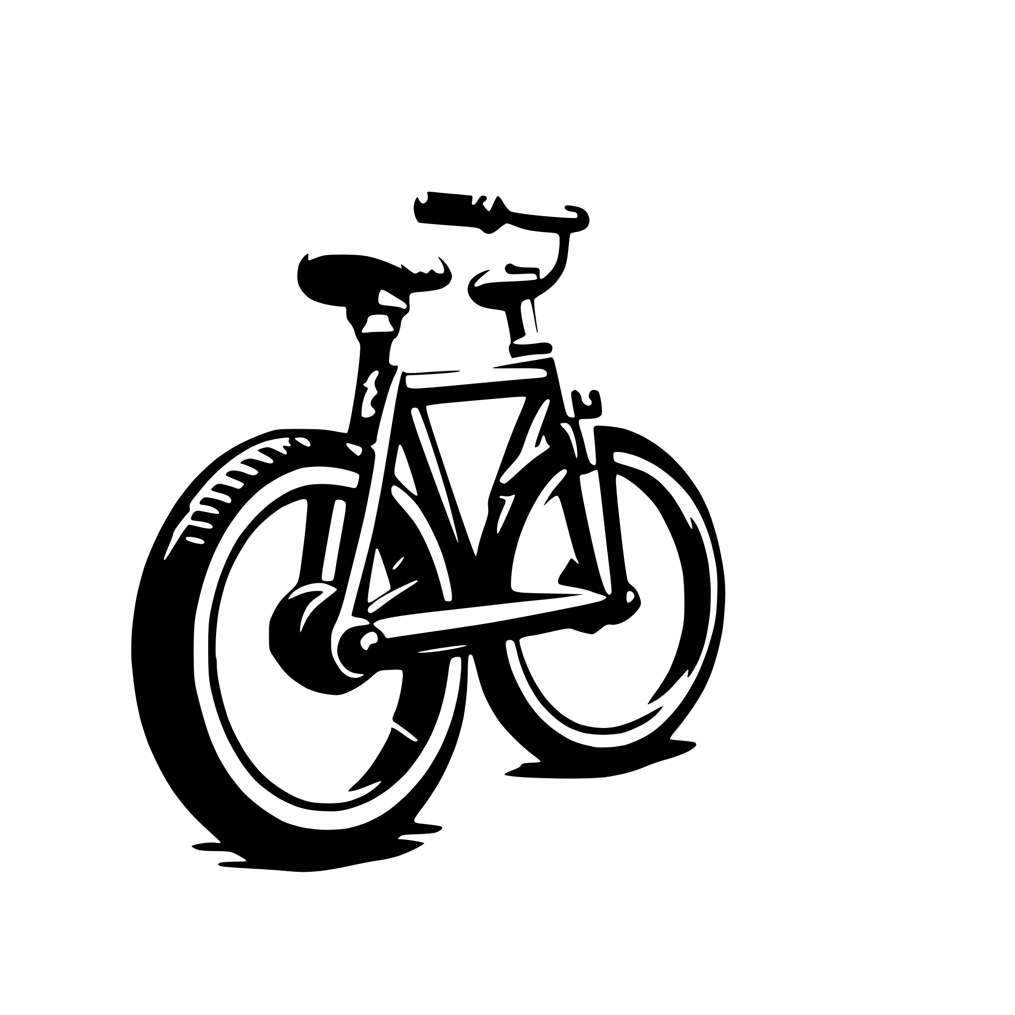AI-generated SVG of 'broken bicycle'
