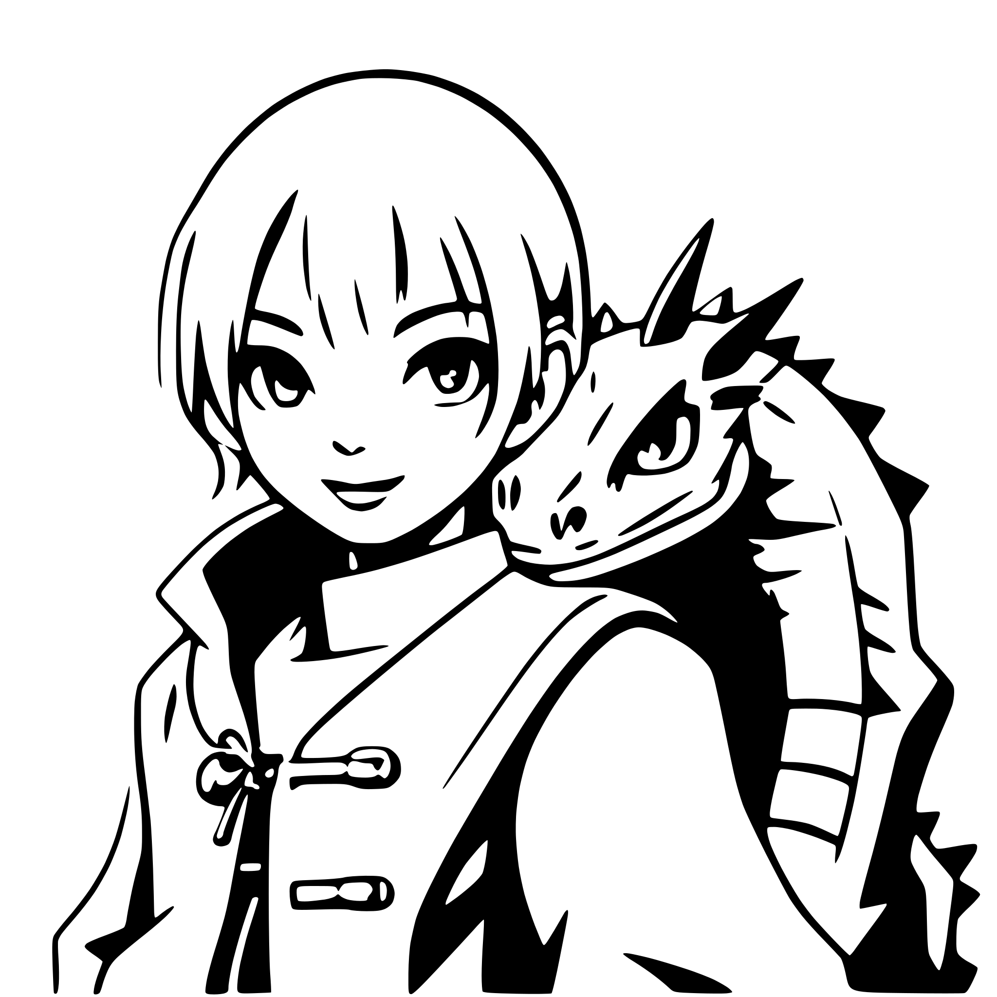 AI-generated SVG of 'boy with dragon companion'